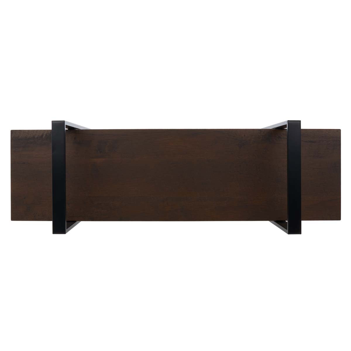 Euan 5 Shelf Cross Back Etagere | Safavieh - Cocoa Walnut / Matte Black