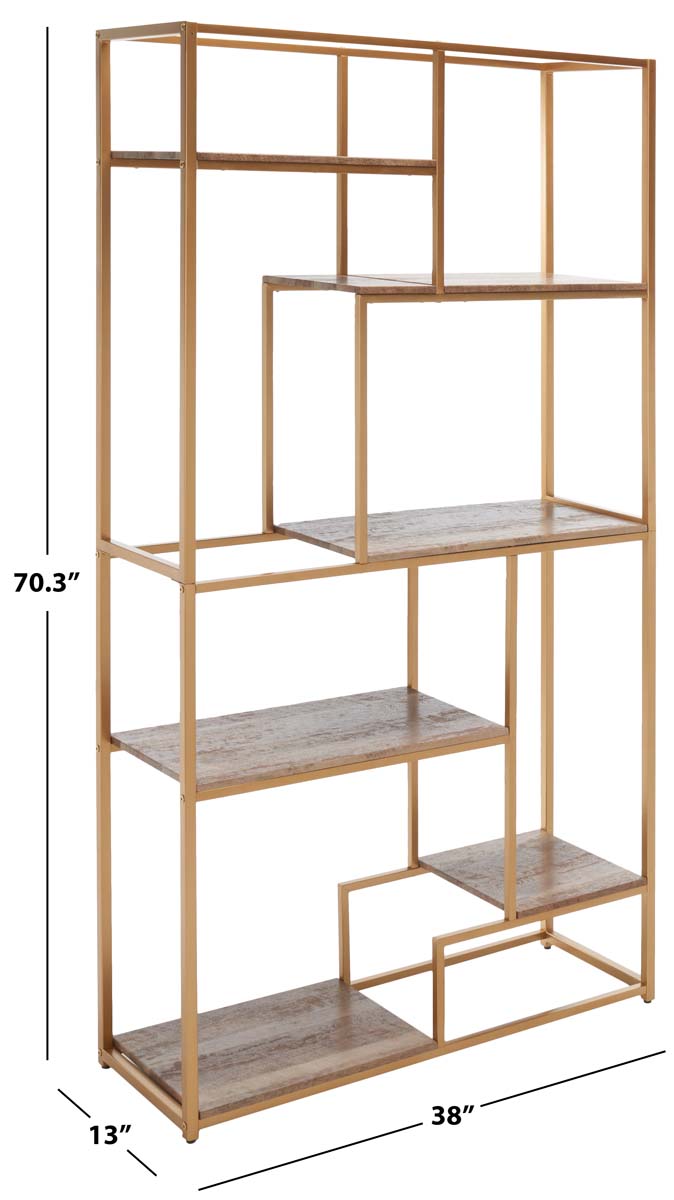 Rege 6 Shelf Etagere | Safavieh - Gold