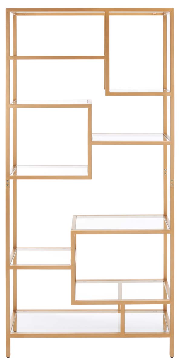 Ramie 10 Shelf Etagere | Safavieh - Gold