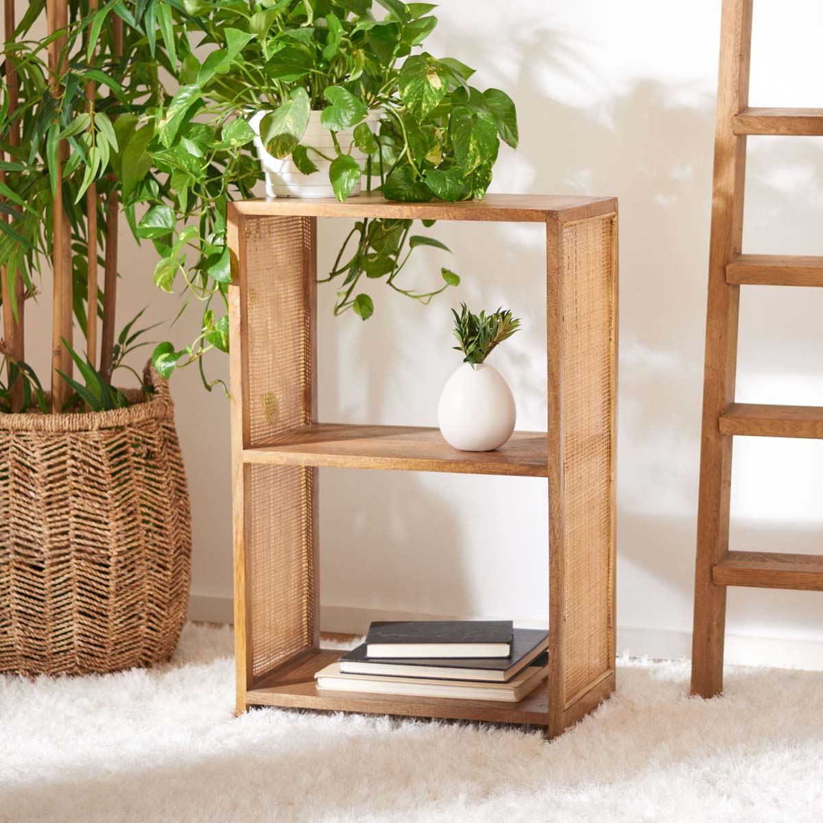 Phoenix 2 Shelf Etagere | Safavieh - Natural