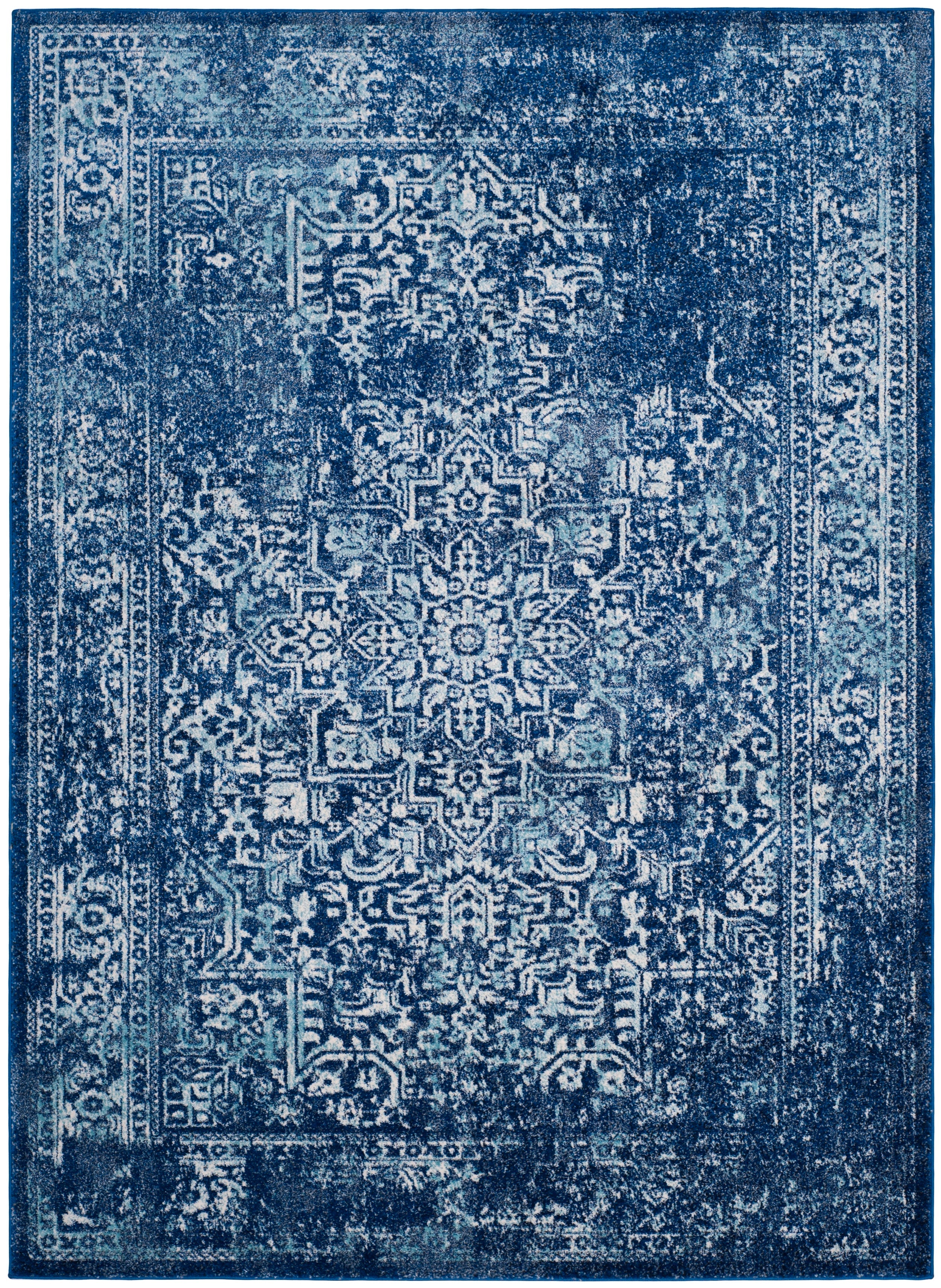 Safavieh Evoke 256 Rug, Blue, EVK256 - Navy / Ivory