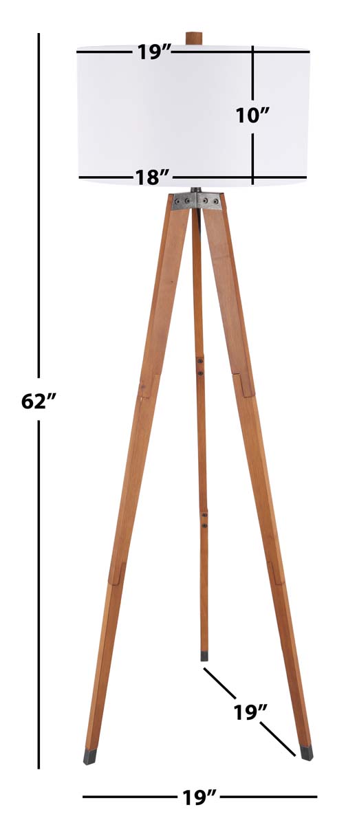 Safavieh Cameo Floor Lamp , FLL4102 - Walnut