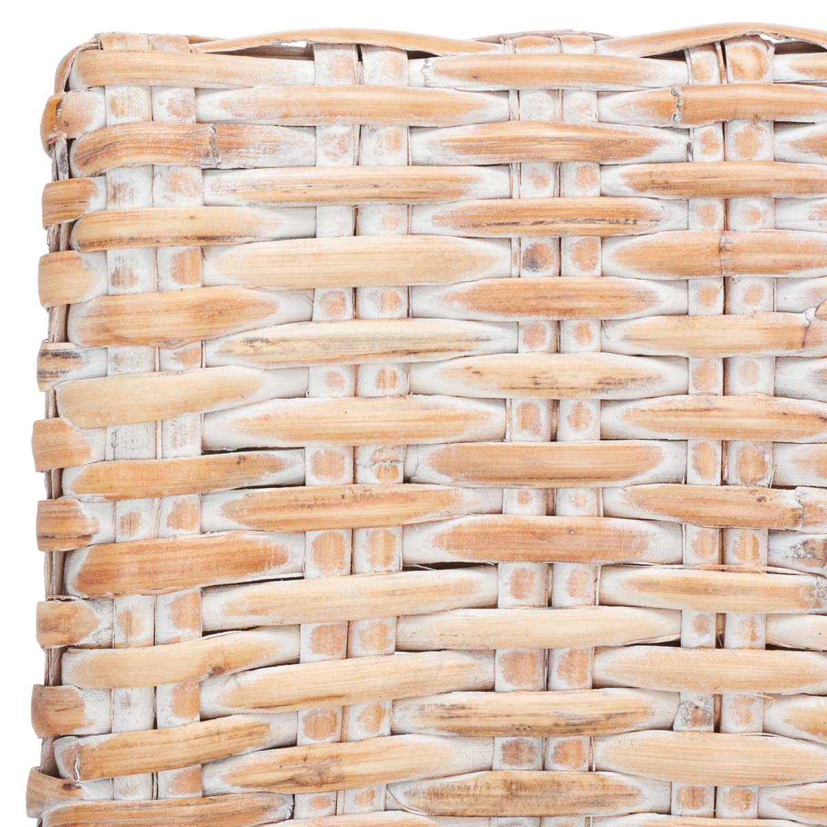 Safavieh Cabana Rattan Arm Chair - White Wash/ White Cushion