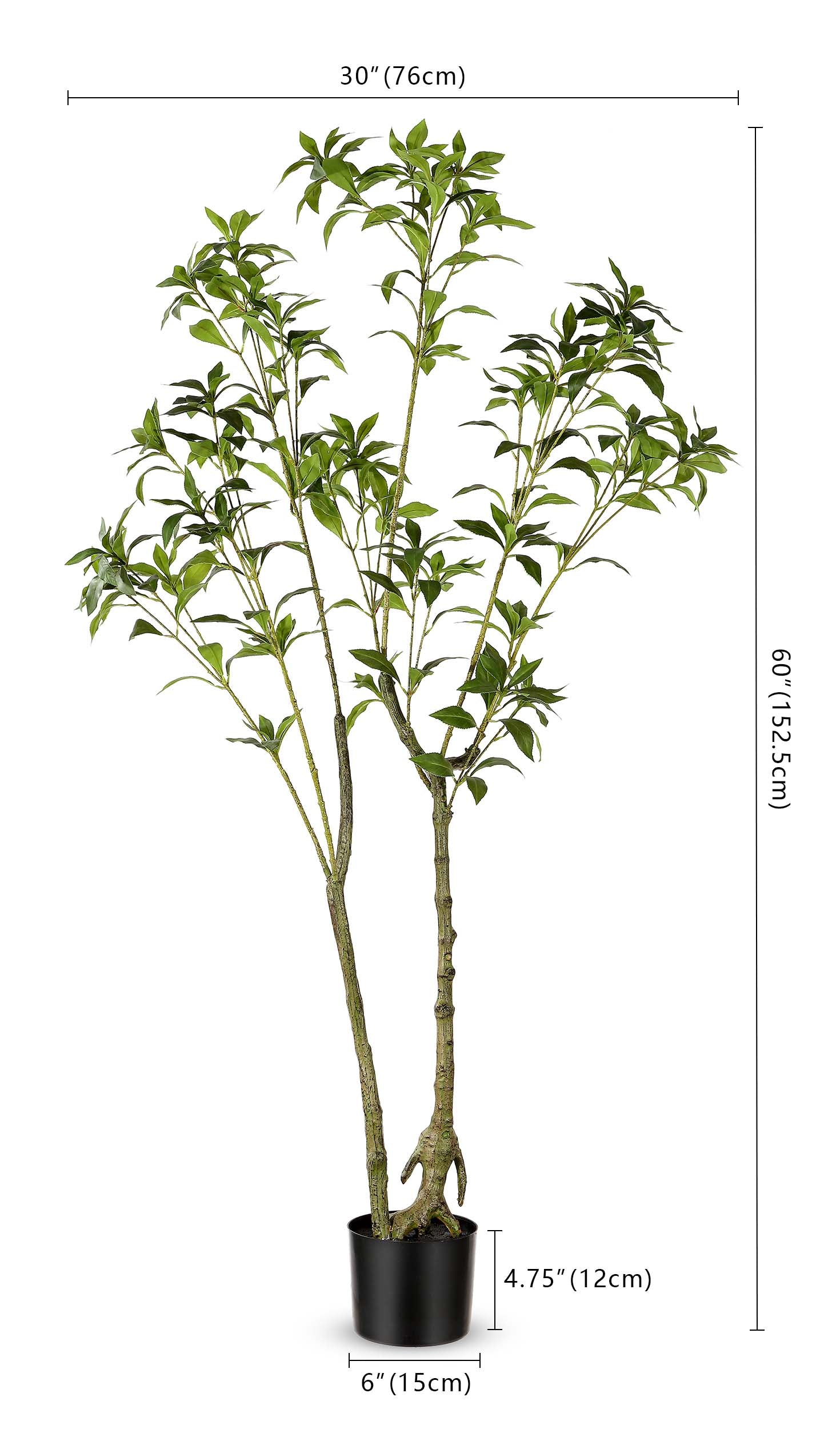 Safavieh Faux 60 Potted Pierisjaponica , FXP2013 - Green