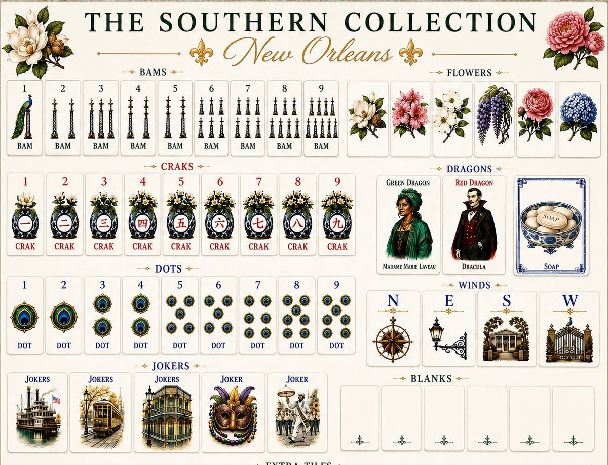 New Orleans American Mahjong Tile Set | Louisiana Collection | Pre-Order