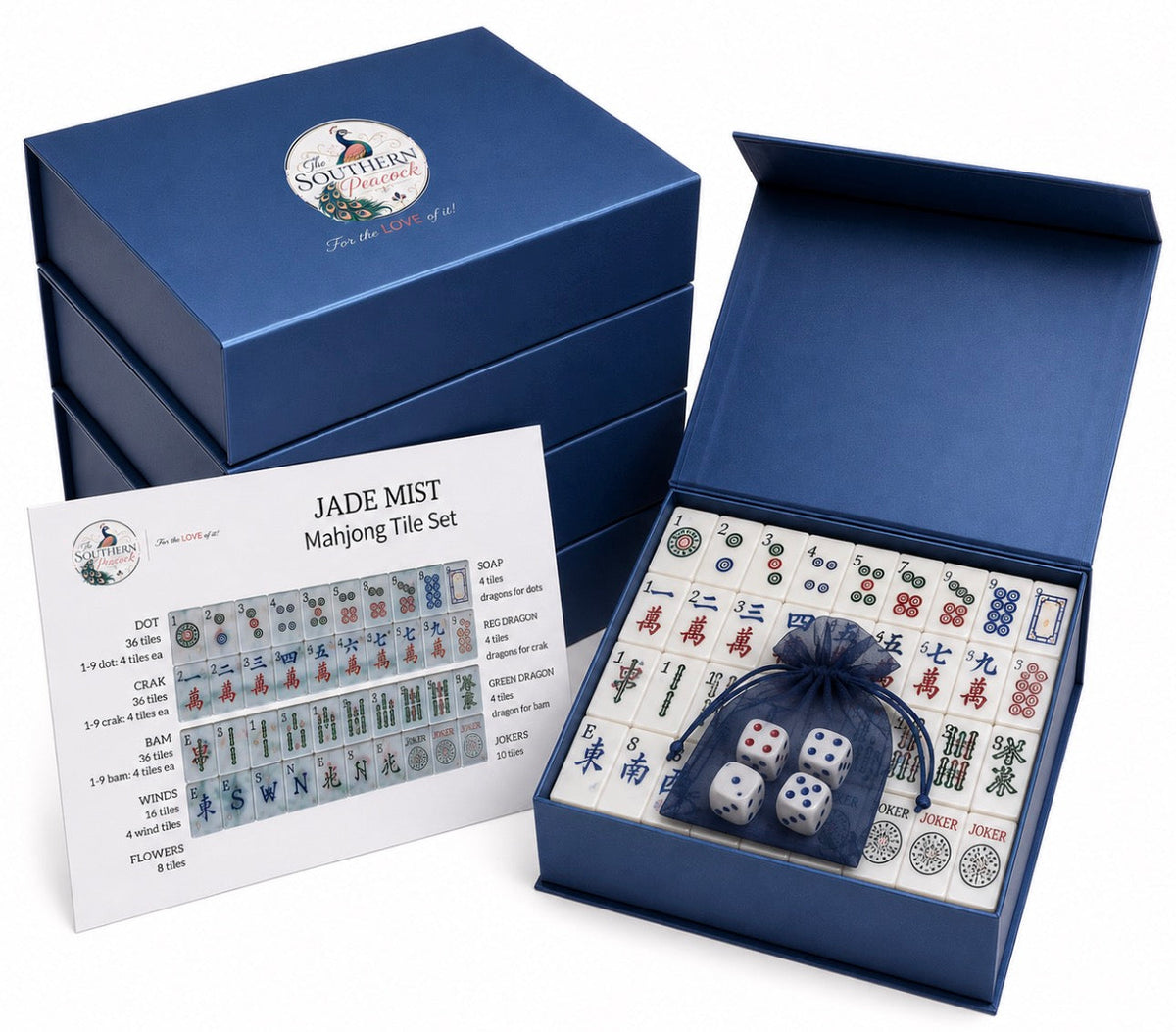 Love and Luck Mahjong Tile Set