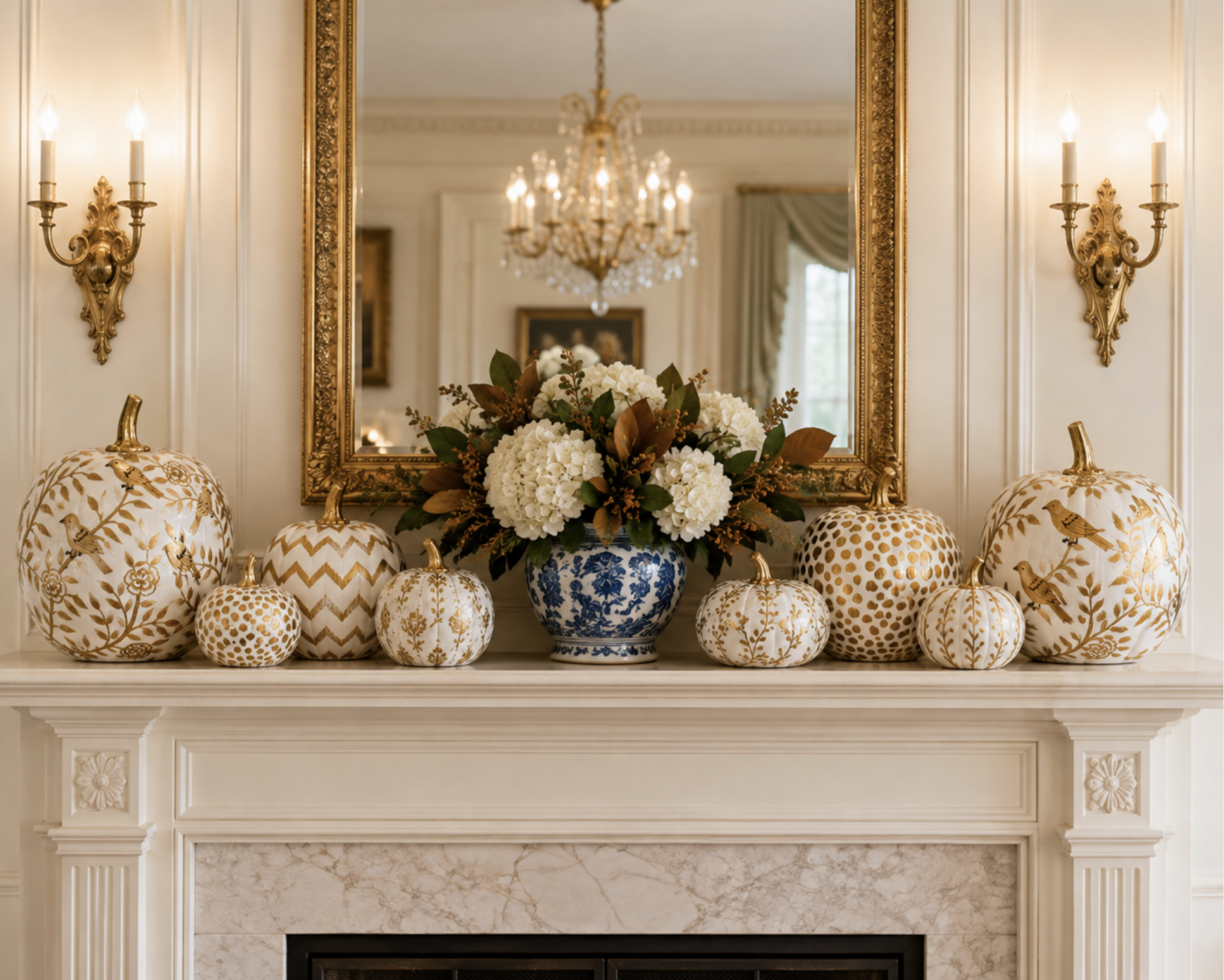 Gold Chevron Pumpkin