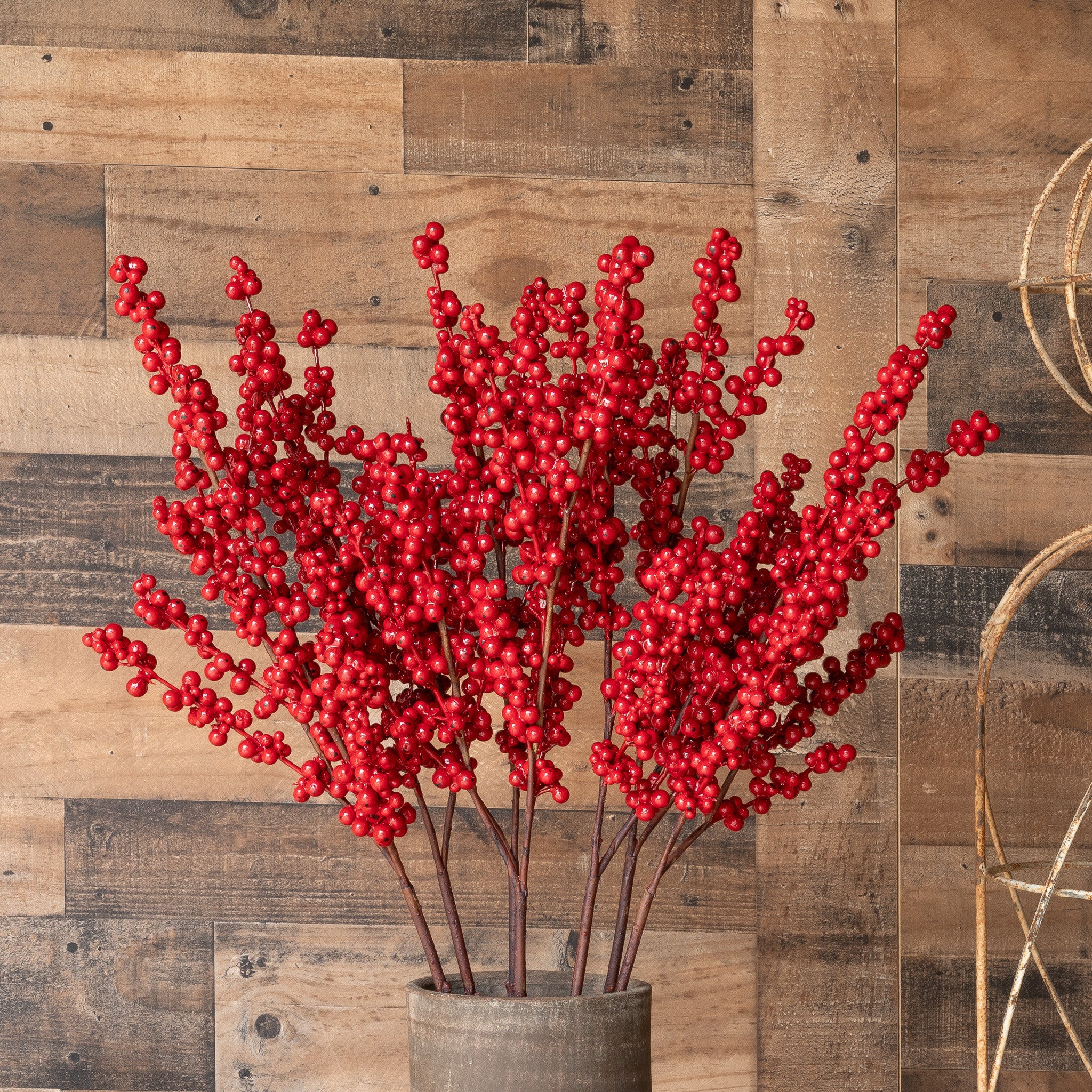 ILEX BERRY BRANCH - RED - 33 INCH (Box of 12 Stems)