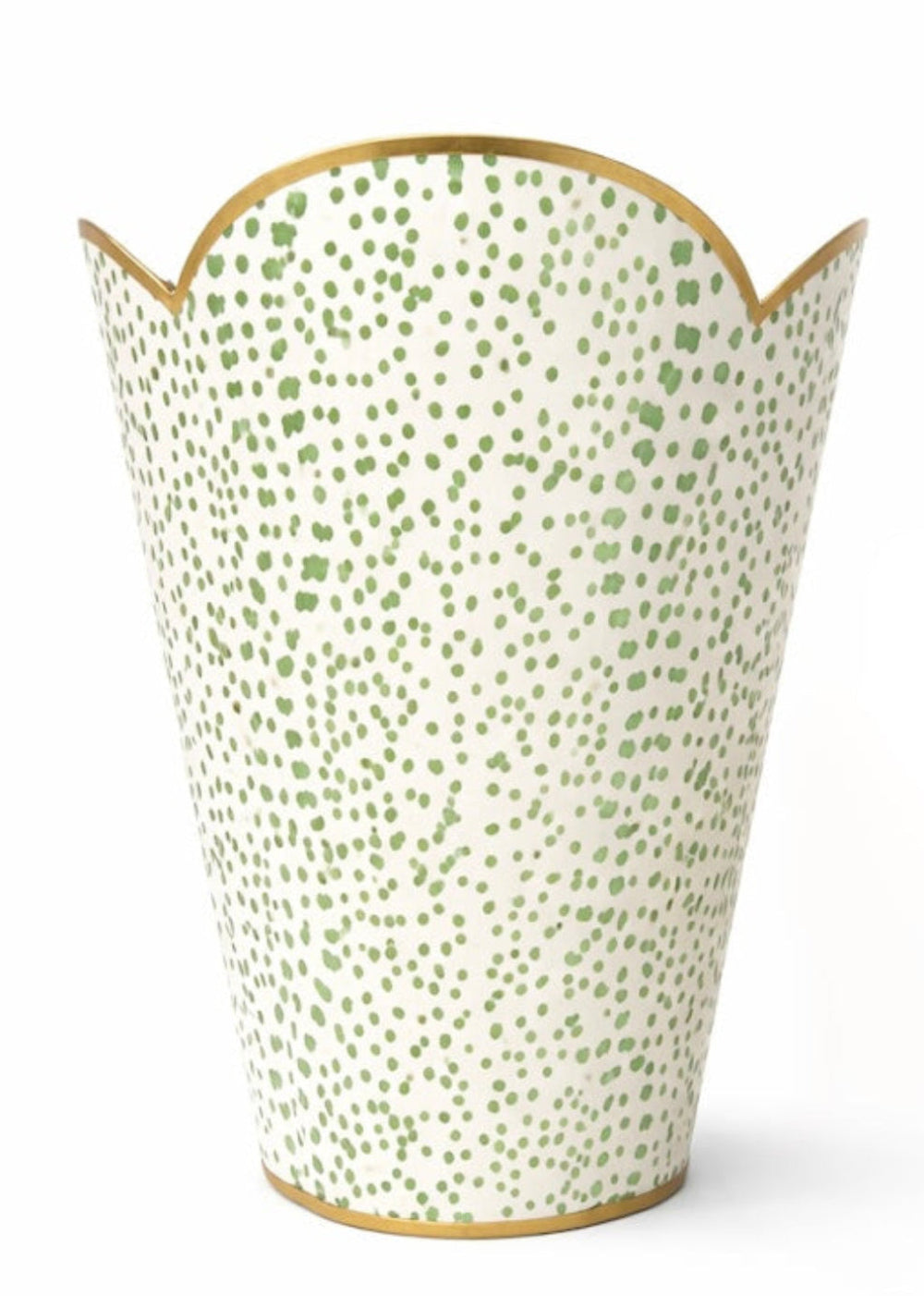Green Polka Dot Wastepaper Basket & Tissue (2 Options)