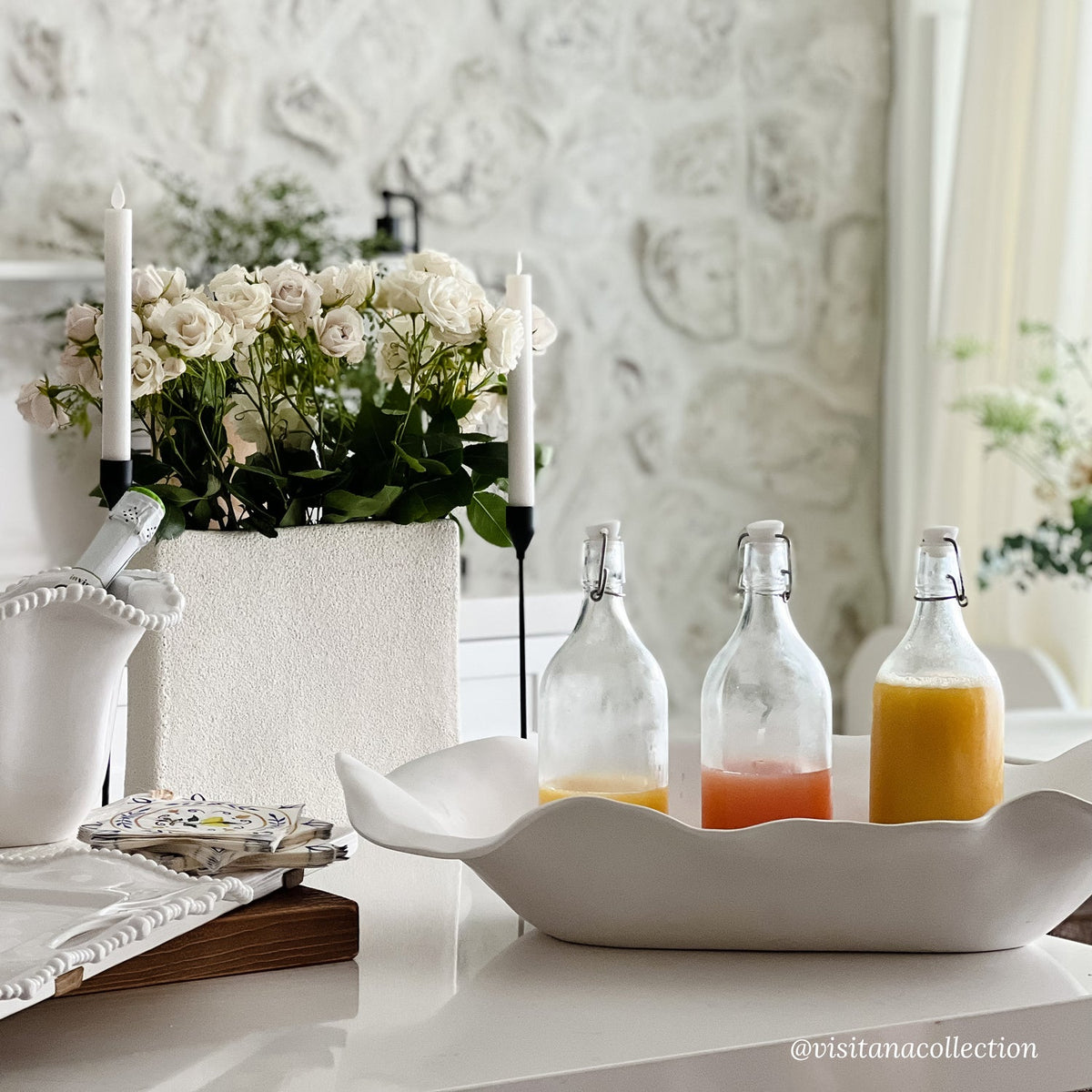 VIDA Nube Extra Large Oval Centerpiece (White)