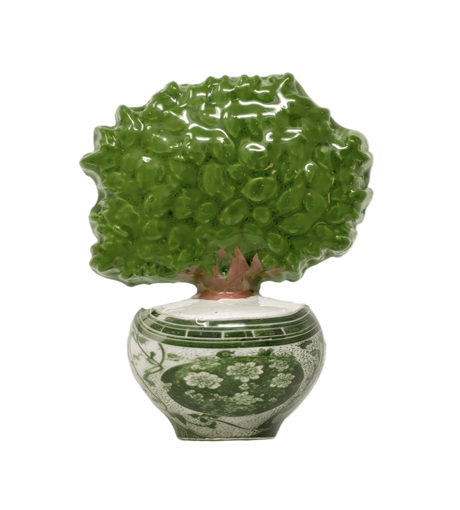 Green Cachepot Topiary Napkin Ring