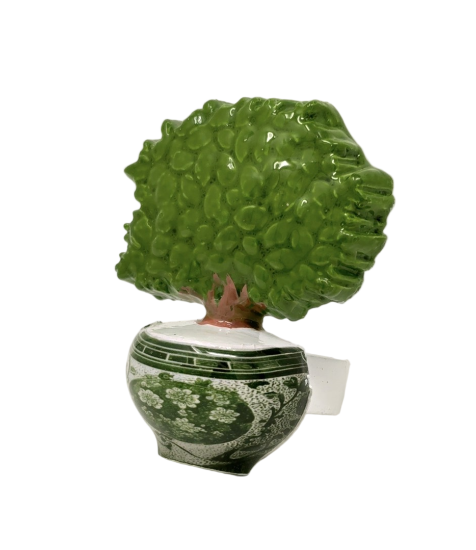 Green Cachepot Topiary Napkin Ring