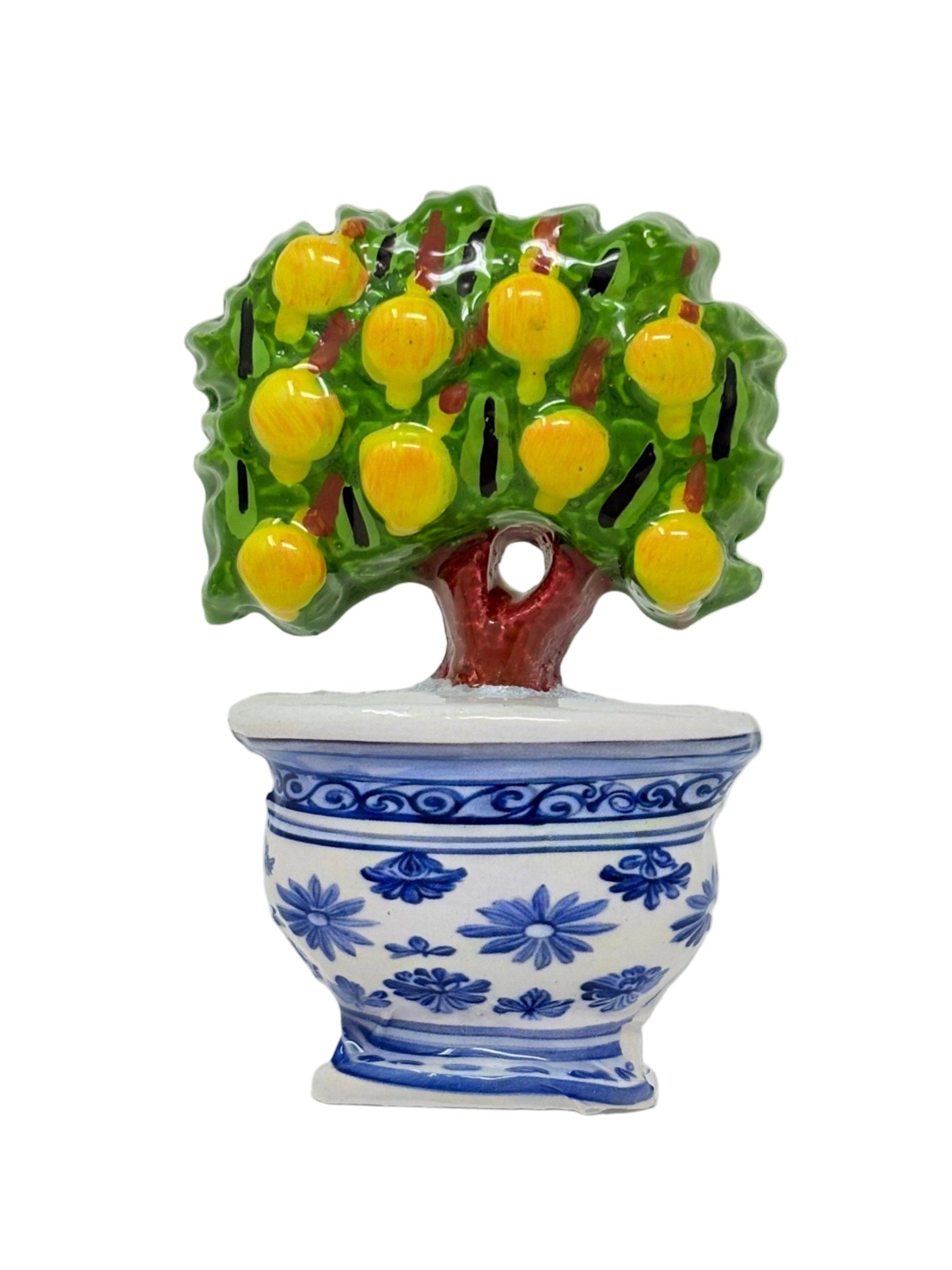 Blue Cachepot Lemon Topiary Set of 4 Napkin Ring