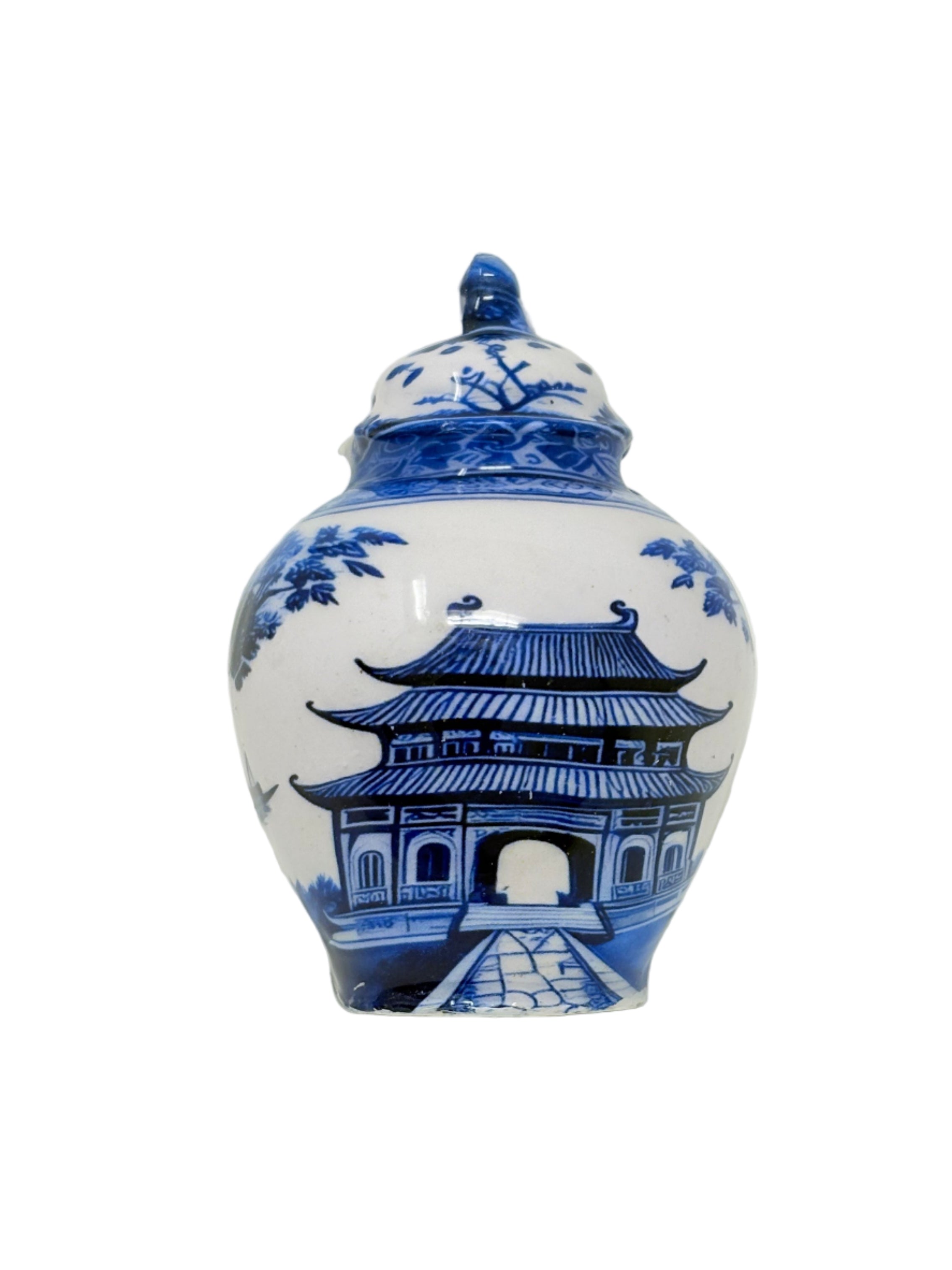 Blue & White Pagoda Ginger Jar Set of 4 Napkin Ring