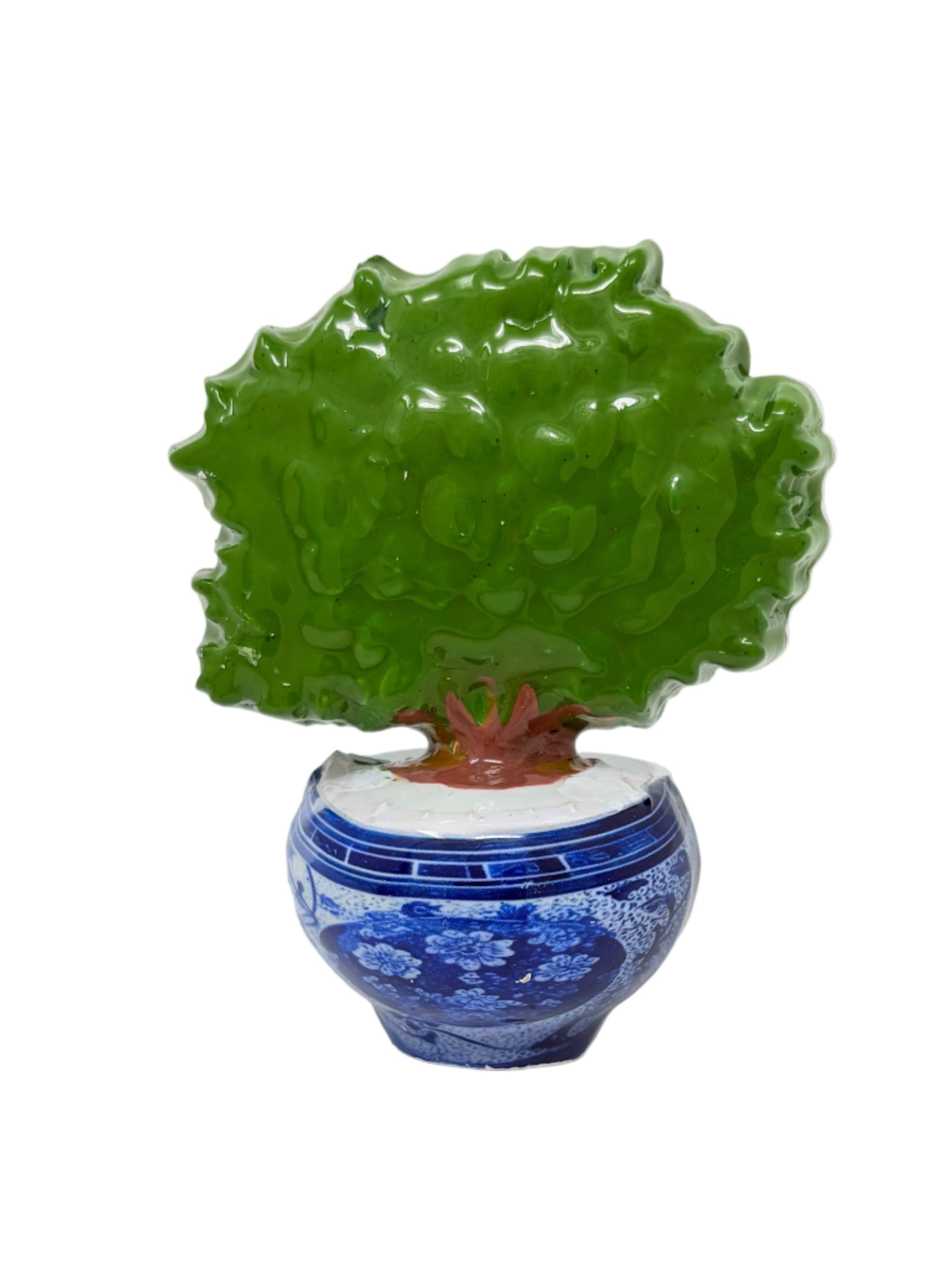 Blue Cachepot Topiary Set of 4 Napkin Ring