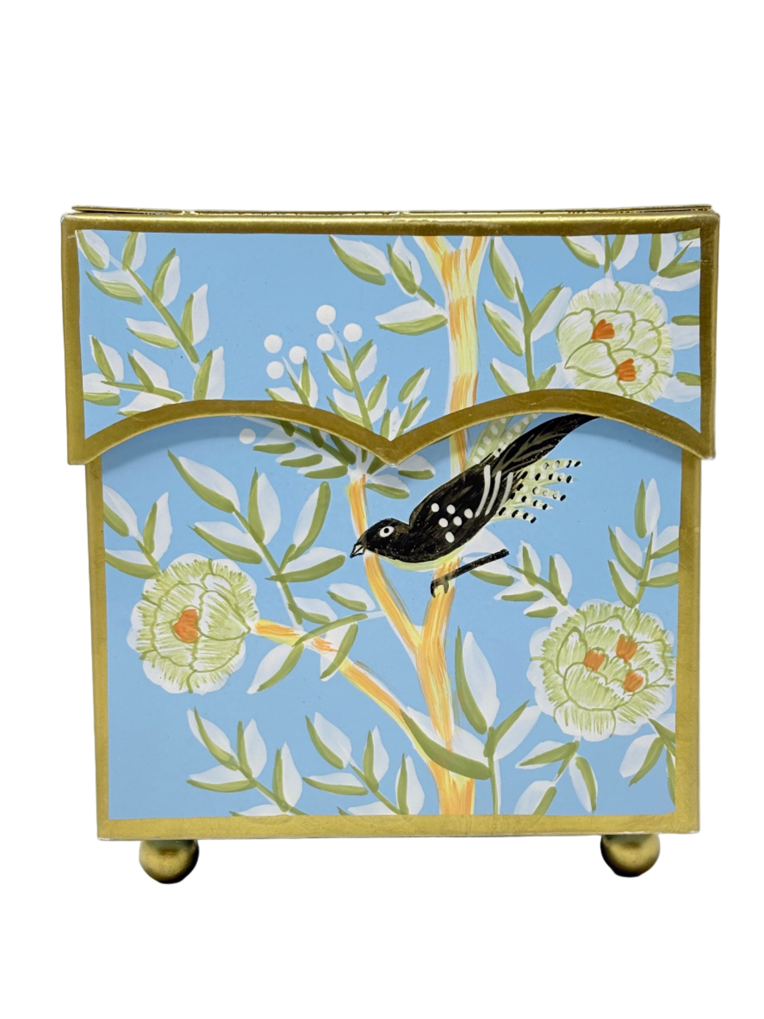 Blue Chinoiserie Tissue Holder
