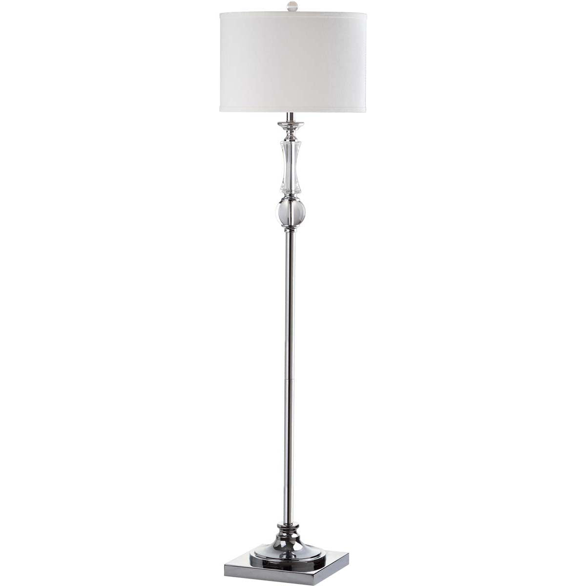 Safavieh Canterbury 60 Inch H Floor Lamp, LIT4182 - Clear/Chrome