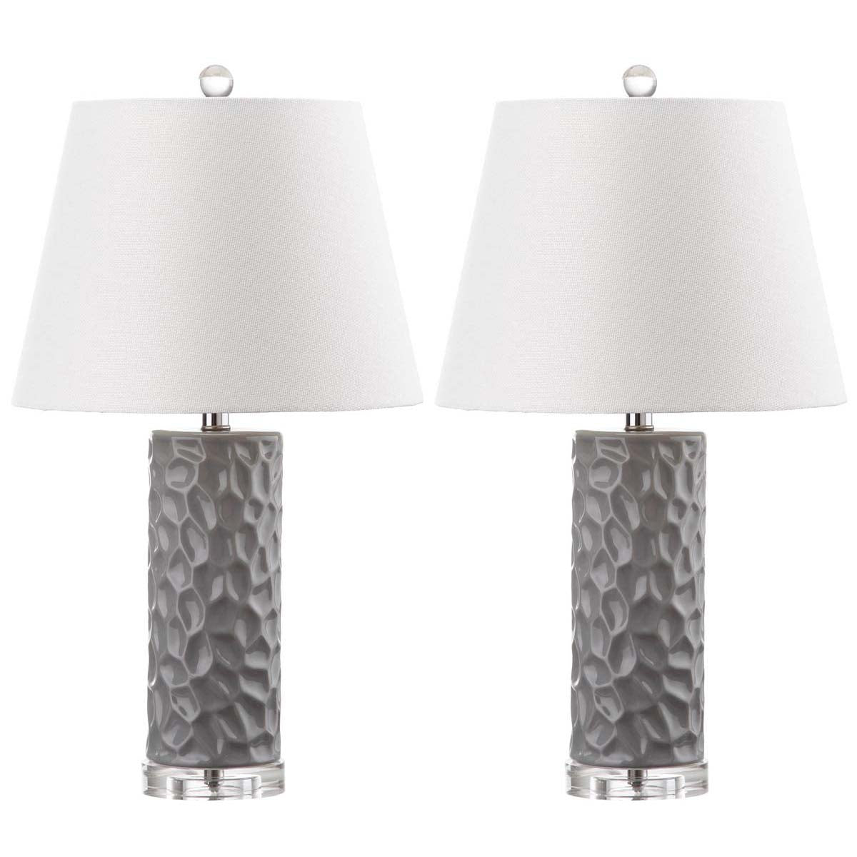 Safavieh Dixon 23.5 Inch H Grey Table Lamp, LIT4249 - Grey (Set of 2)