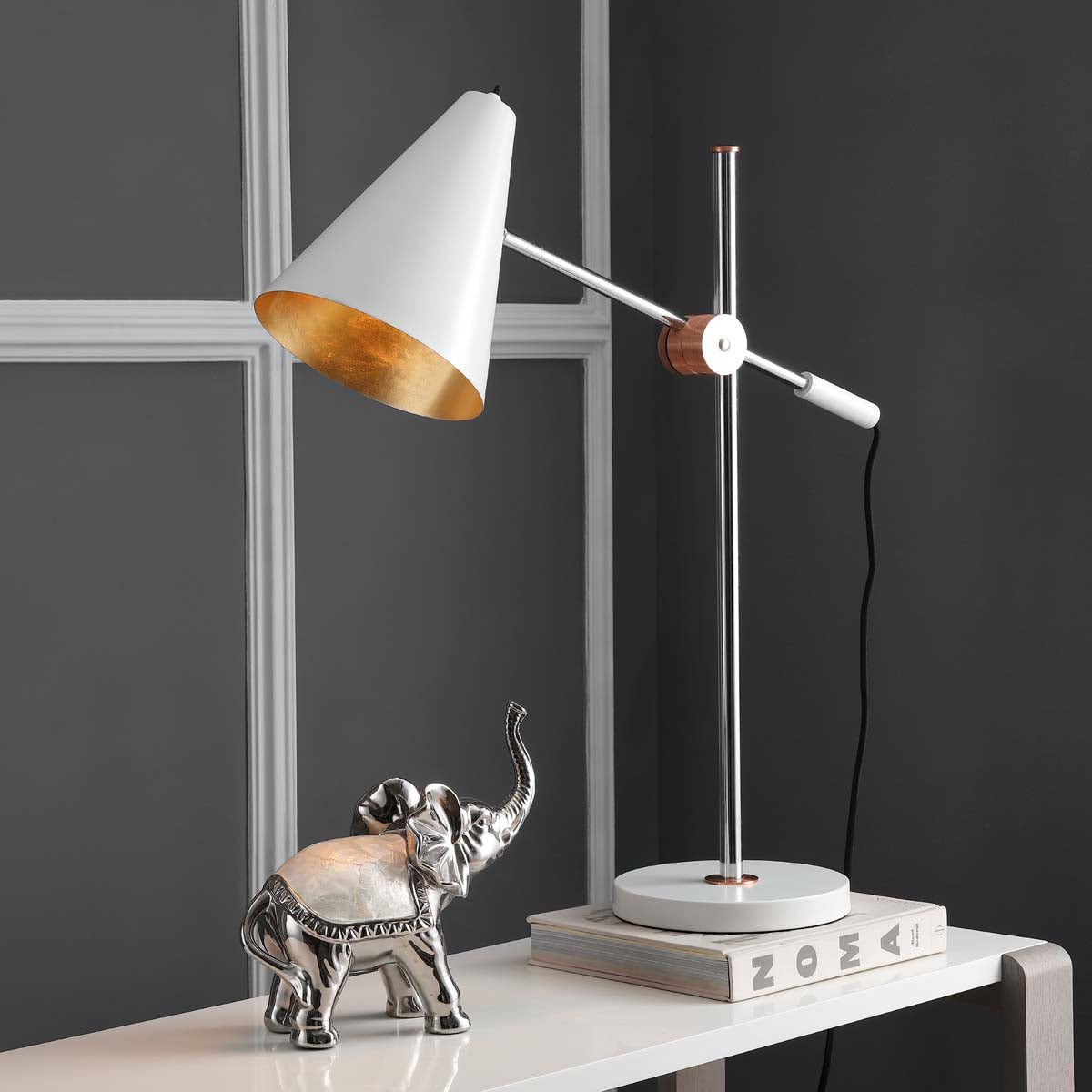 Safavieh Alexus 28 Inch H Table Lamp, LIT4517 - White