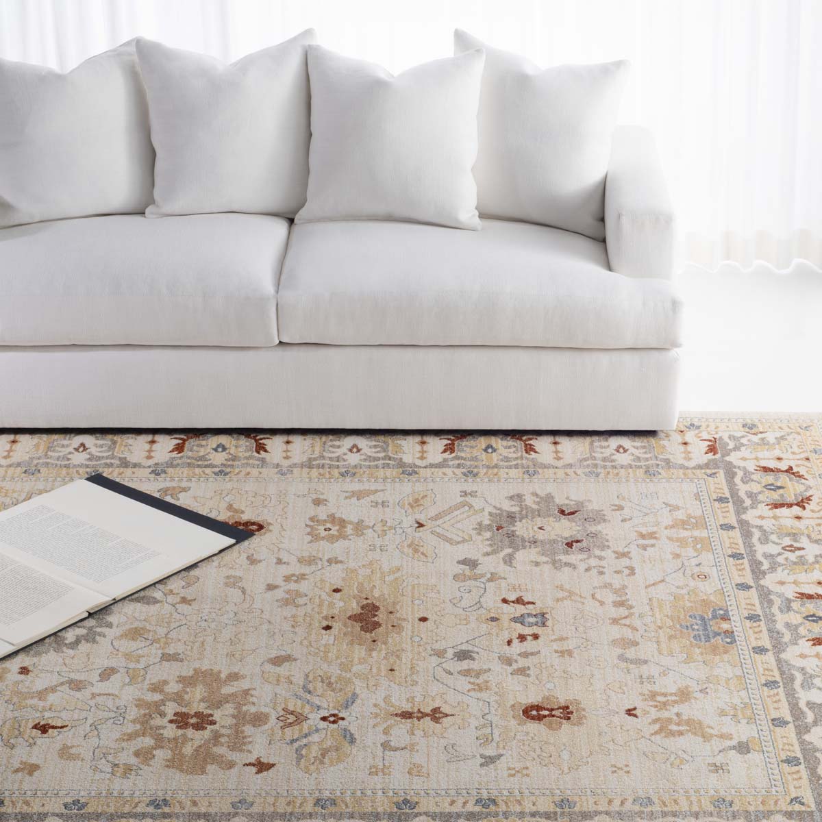 Claire Rug | Lauren Ralph Lauren - LRL1282 - Beige / Rust