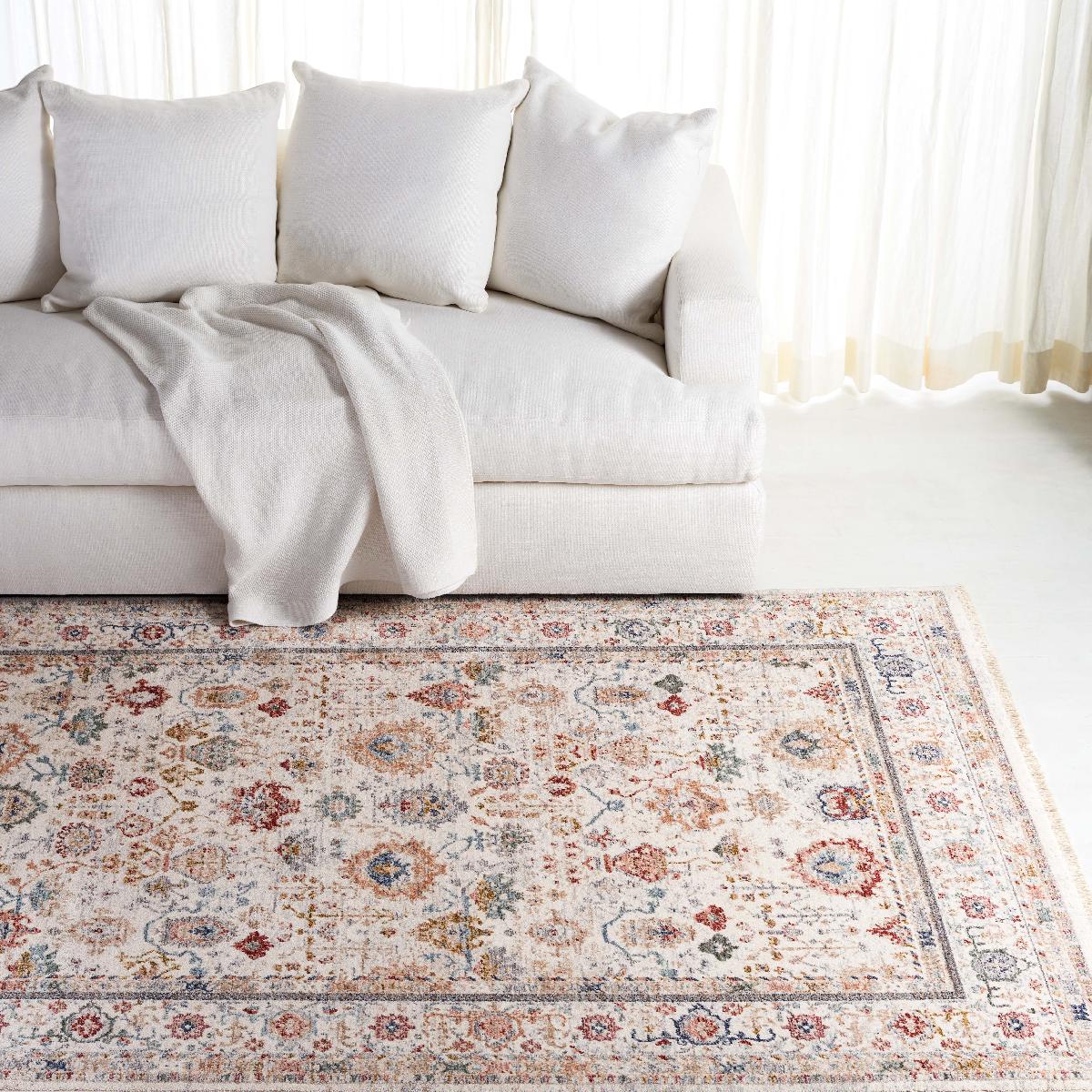 Fairhaven Rug | Lauren Ralph Lauren - LRL1400 - Ivory / Blue Rust