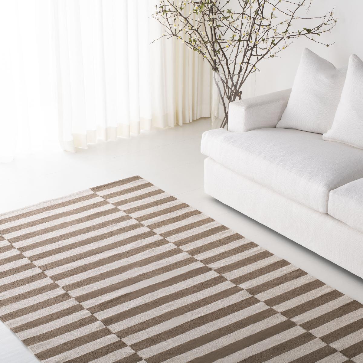Ludlow Stripe Rug | Lauren Ralph Lauren - LRL7350 - Sepia