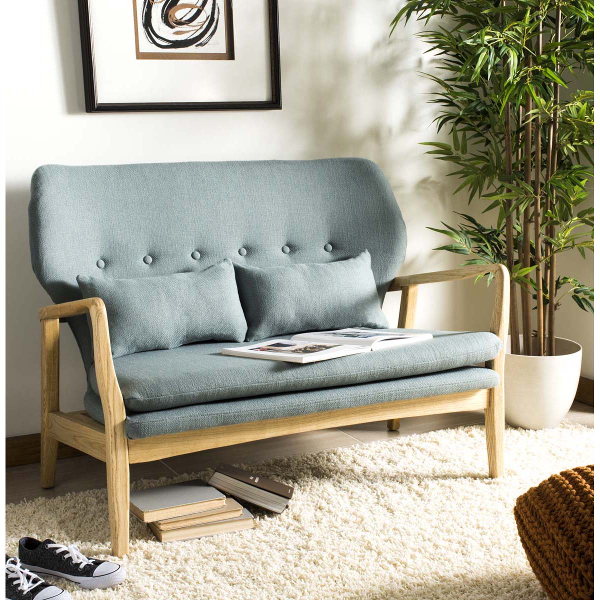 Safavieh Ellaria Loveseat , LVS9500 - Blue