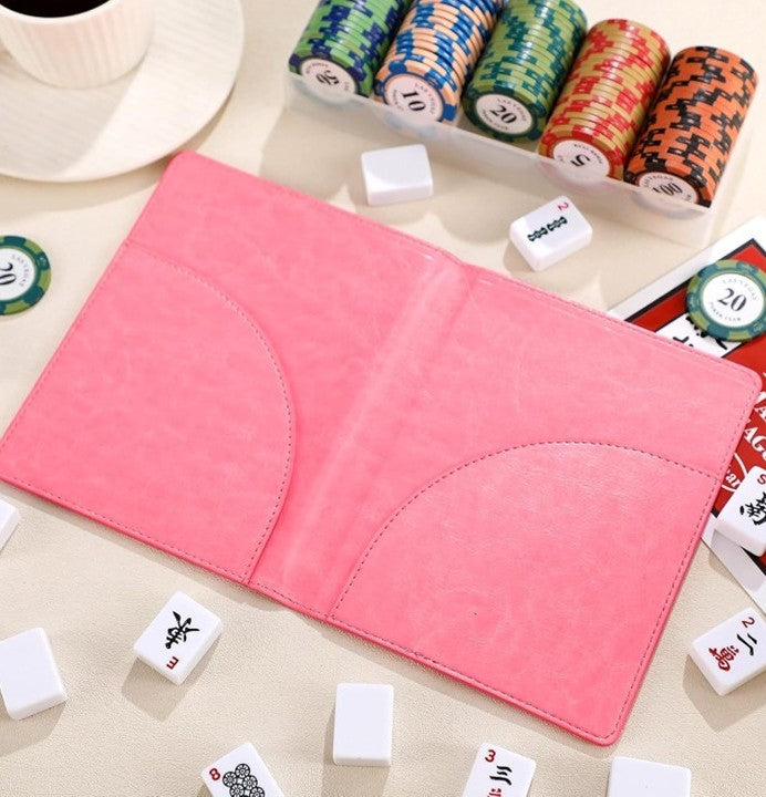 Leather NMJL Card Portfolio | Mahjong Gift