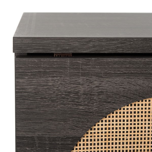 Claude 2 Door 2 Shelf Media Stand, MED9610 | Safavieh - Distressed Black