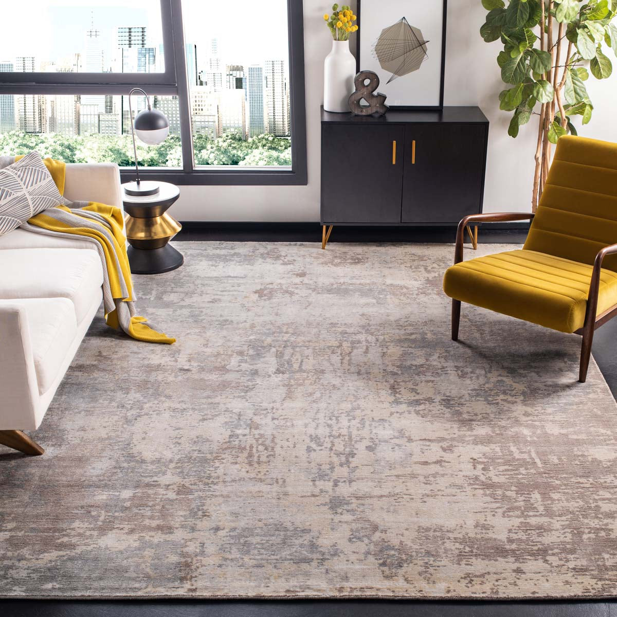 Mirage 338 Rug | Safavieh - MIR338 - Beige / Grey