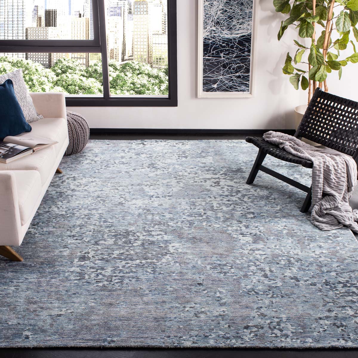 Mirage 732 Rug | Safavieh - MIR732F - Grey / Ivory