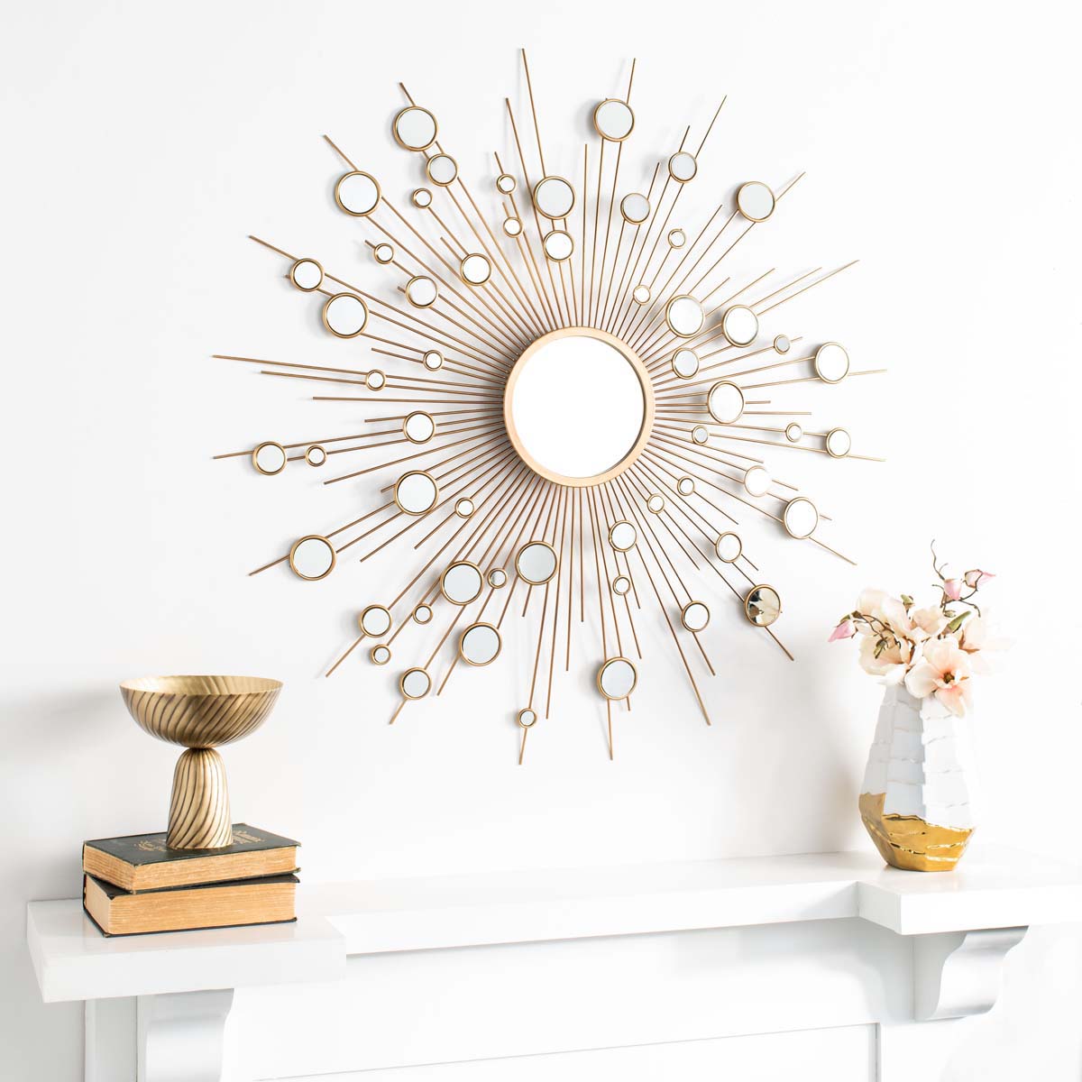 Ariah Sunburst Mirror | Safavieh - Gold