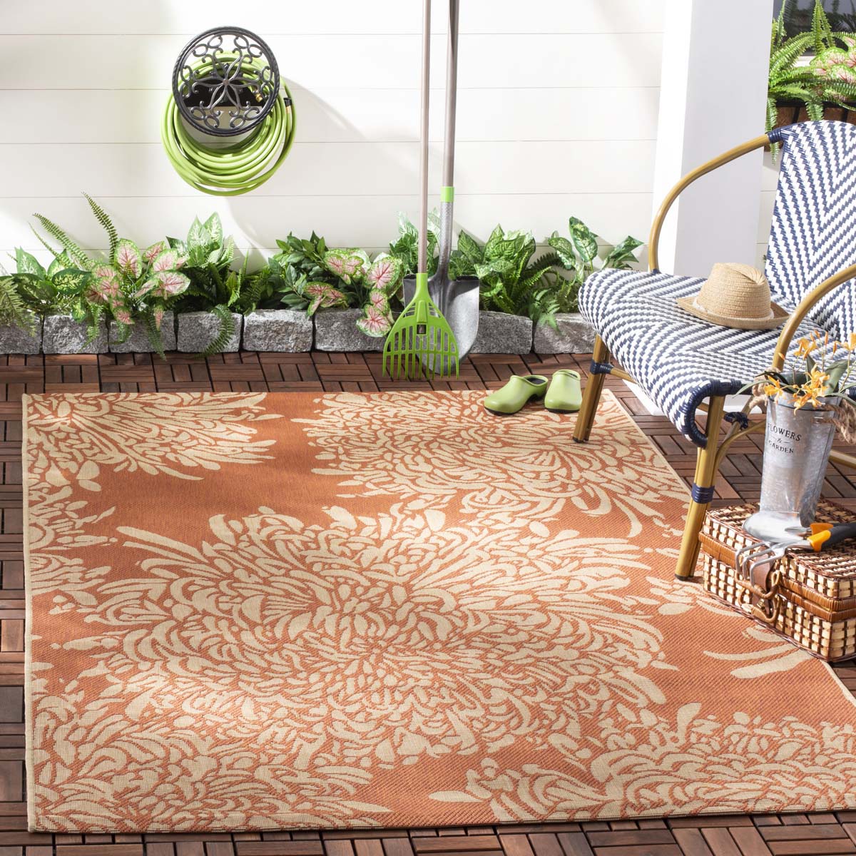 Martha Stewart 4125 Rug | Martha Stewart - MSR4125 - Terracotta / Beige