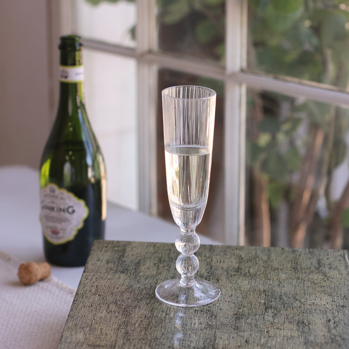 GLASS Venice Champagne Flute Set of 4 (Clear) 6 fl oz