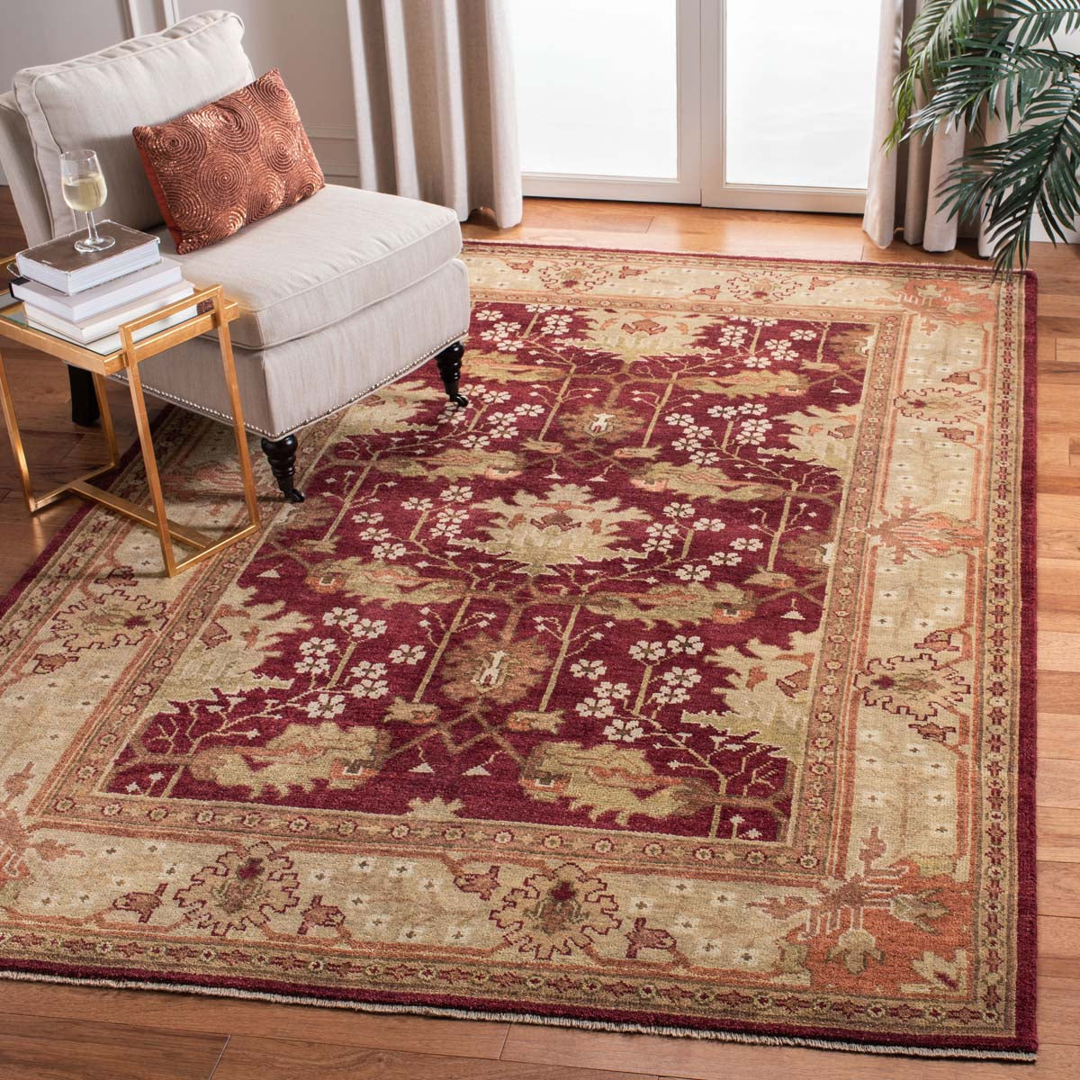 Oushak 108 Rug | Safavieh - OSH108A - Red / Green