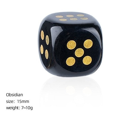 Natural Semi-Precious Gemstone Mahjong Dice – Set of 2