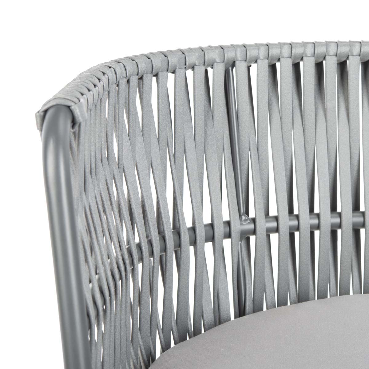 Safavieh Kiyan Rope Chair , PAT4028 - Grey/Grey Cushion (Set of 2)