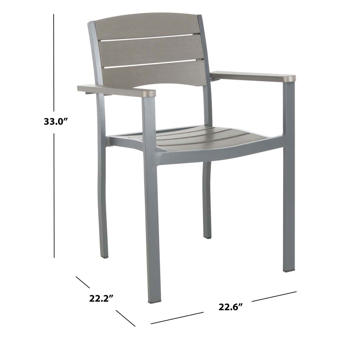 Safavieh Gerhardt Stackable Chair , PAT4032 - Grey (Set of 2)