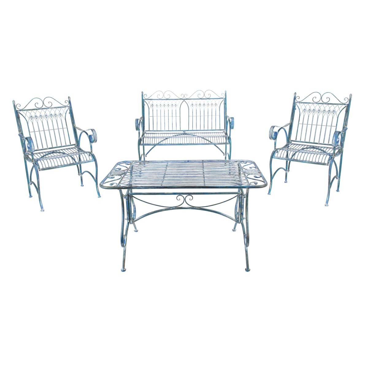 Safavieh Leah 4 Piece Set - Mossy Blue