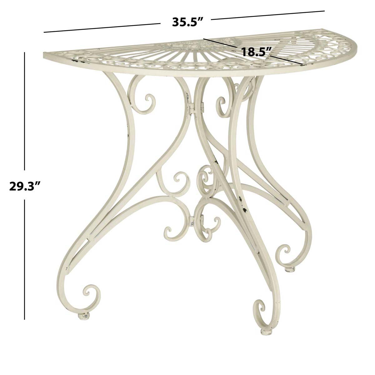 Annalise Accent Table | Safavieh - PAT5008 - Antique White