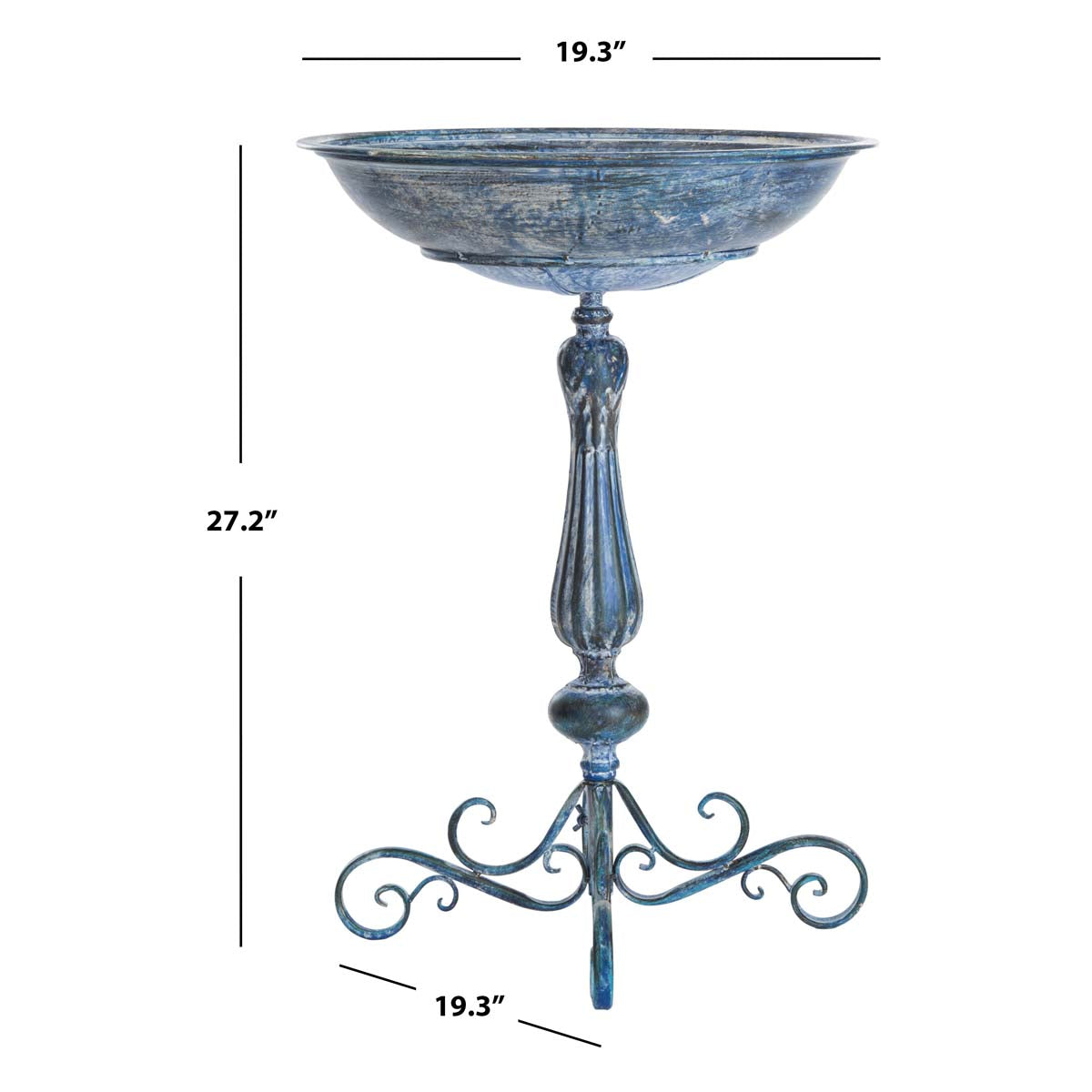 Orian Bird Bath | Safavieh - PAT5023 - Mossy Blue