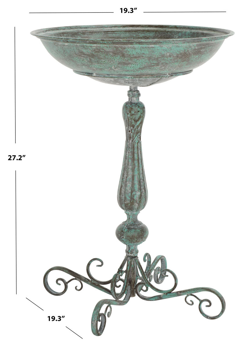 Orian Bird Bath | Safavieh - PAT5023 - Antique Green