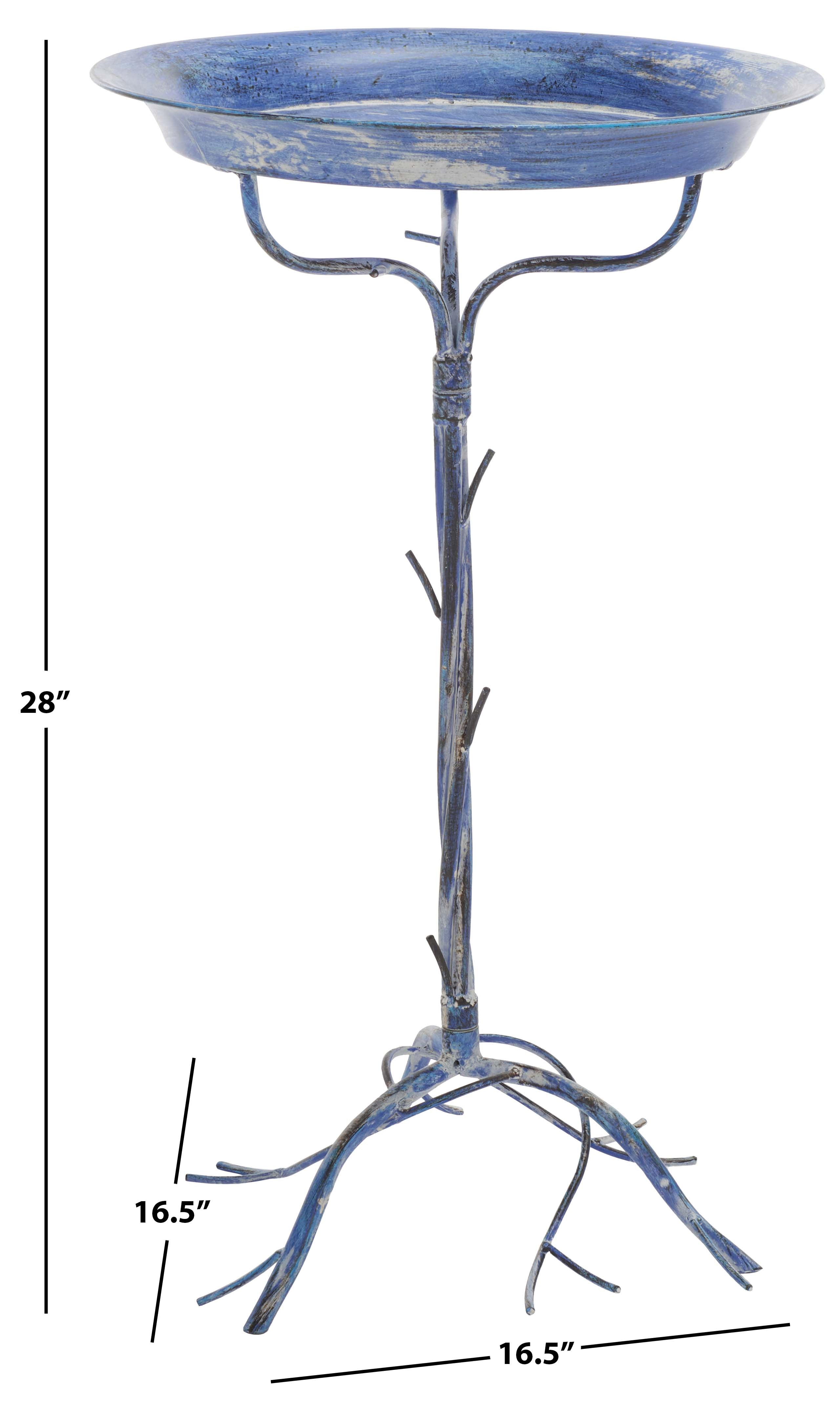 Nigel Bird Bath | Safavieh - PAT5032 - Mossy Blue