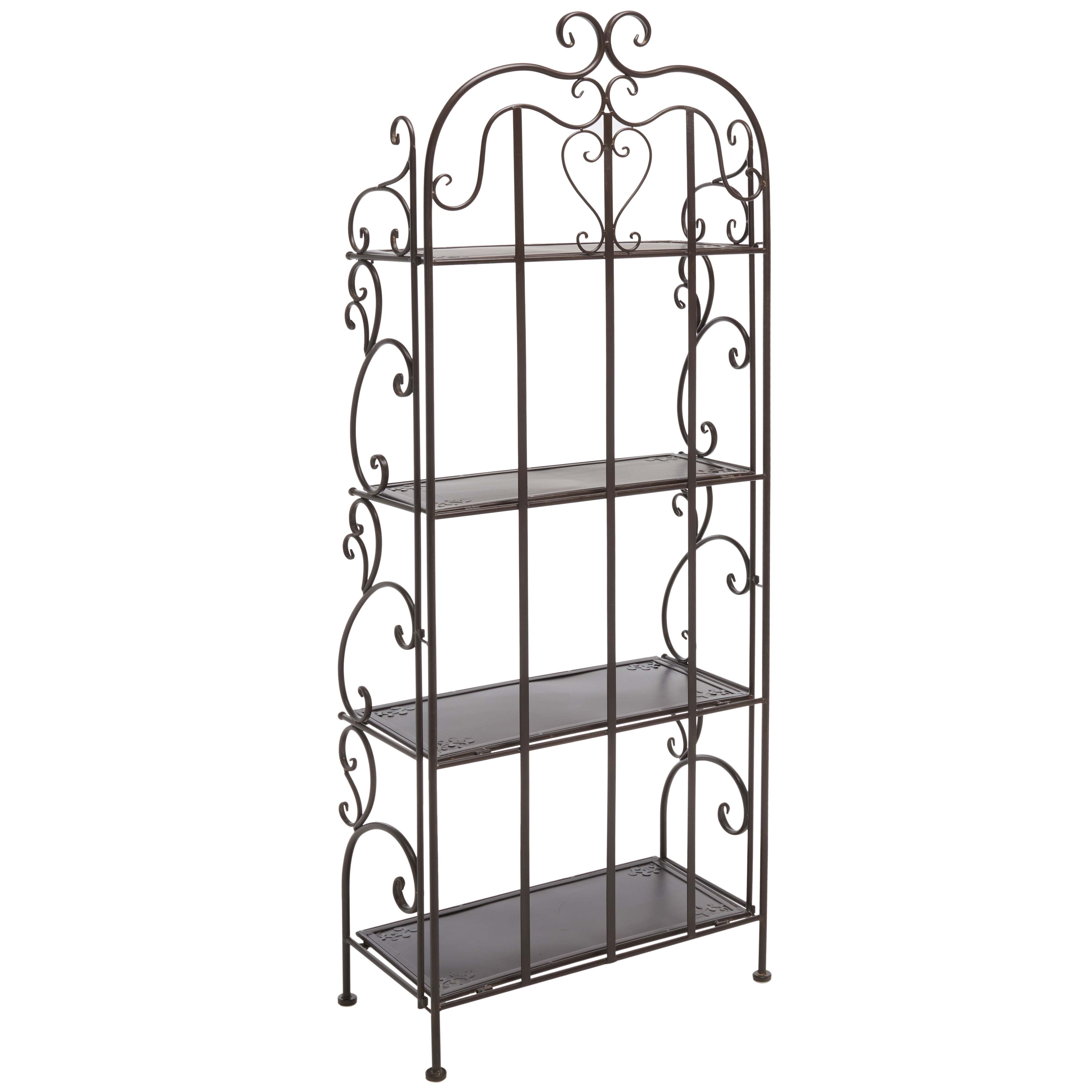 Safavieh Tyrique 4 Tier Shelf Unit , PAT5033 - Rustic Brown