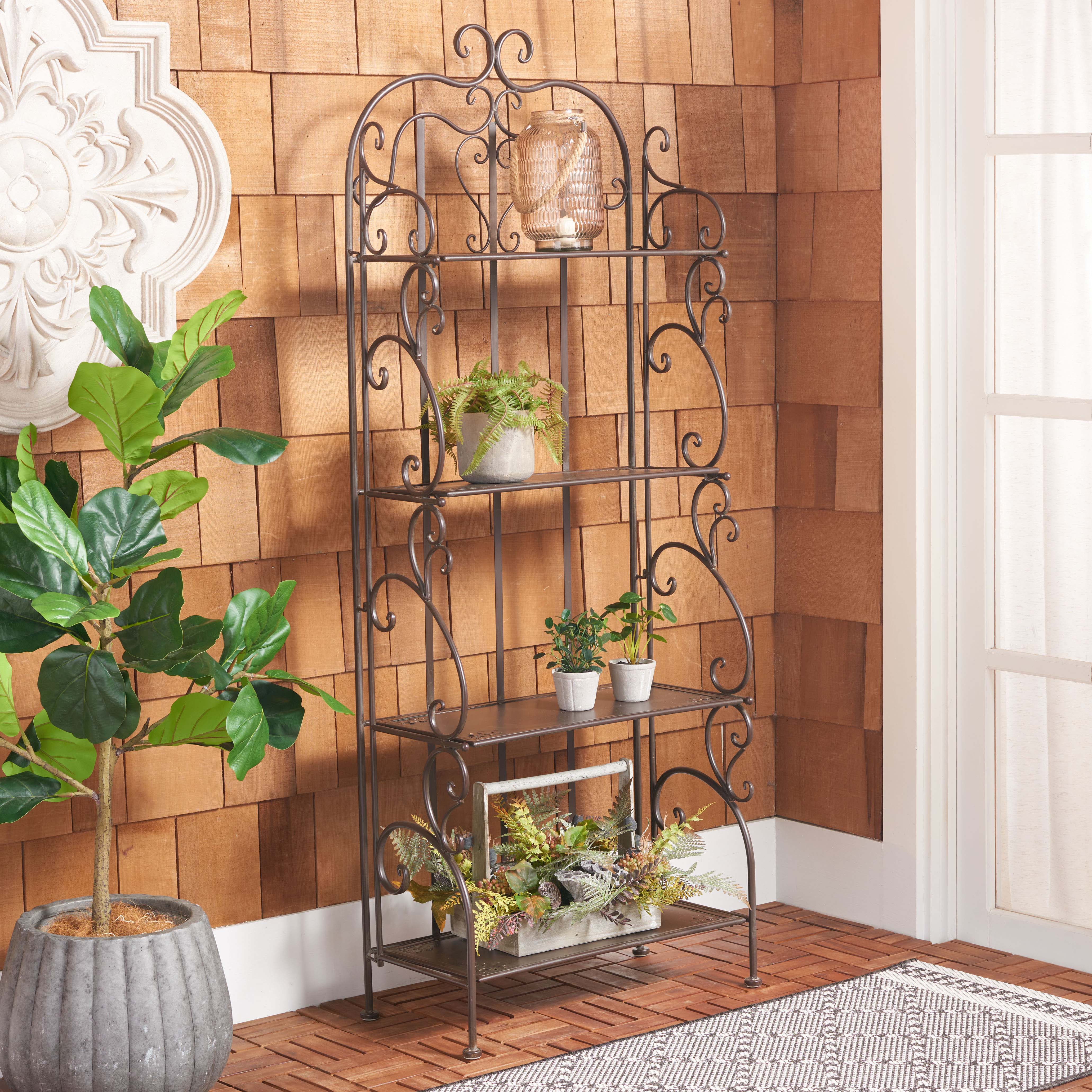 Safavieh Tyrique 4 Tier Shelf Unit , PAT5033 - Rustic Brown