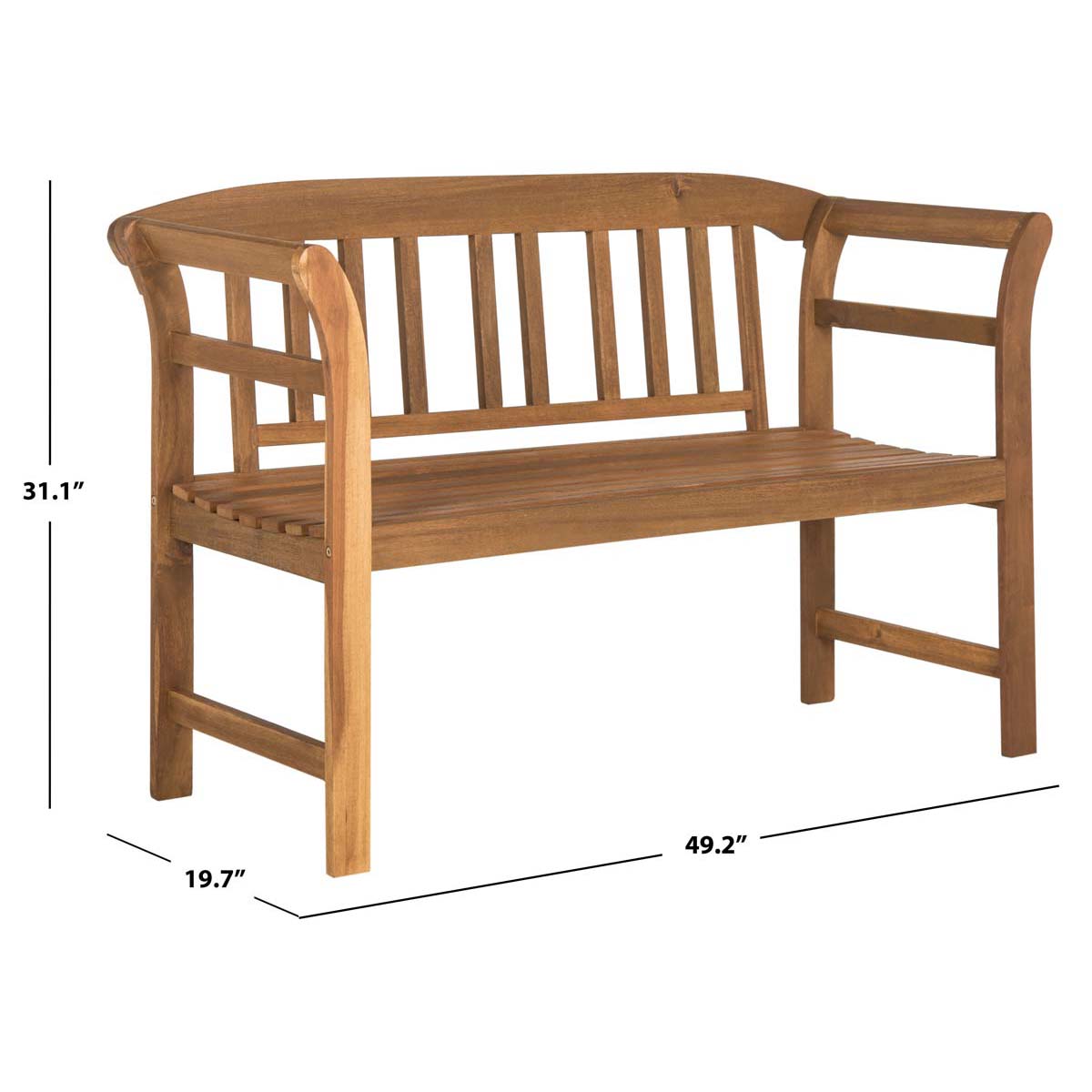 Safavieh Porterville 2 Seat Bench , PAT6742 - Natural