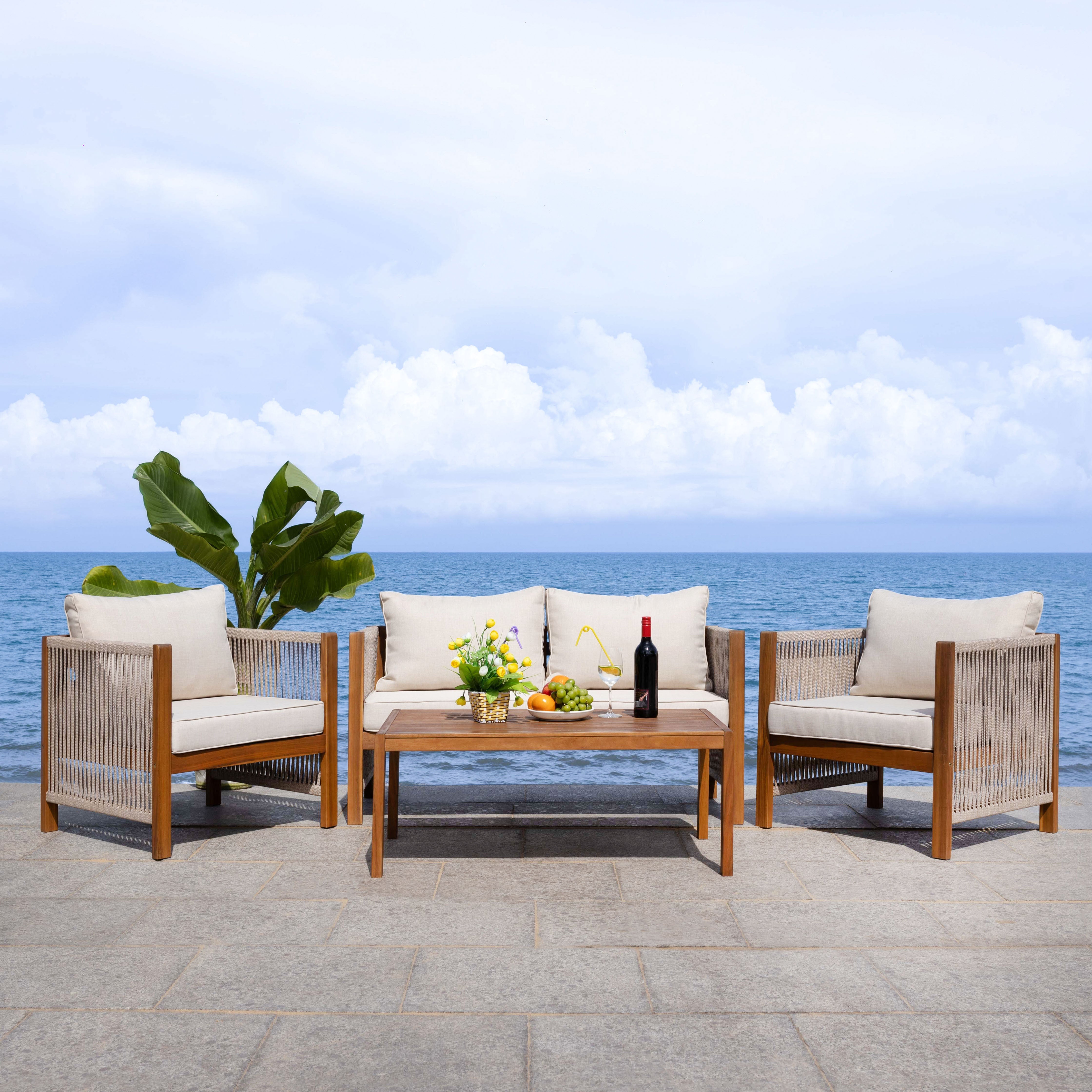 Safavieh Roya 4 PC Living Set, PAT7095