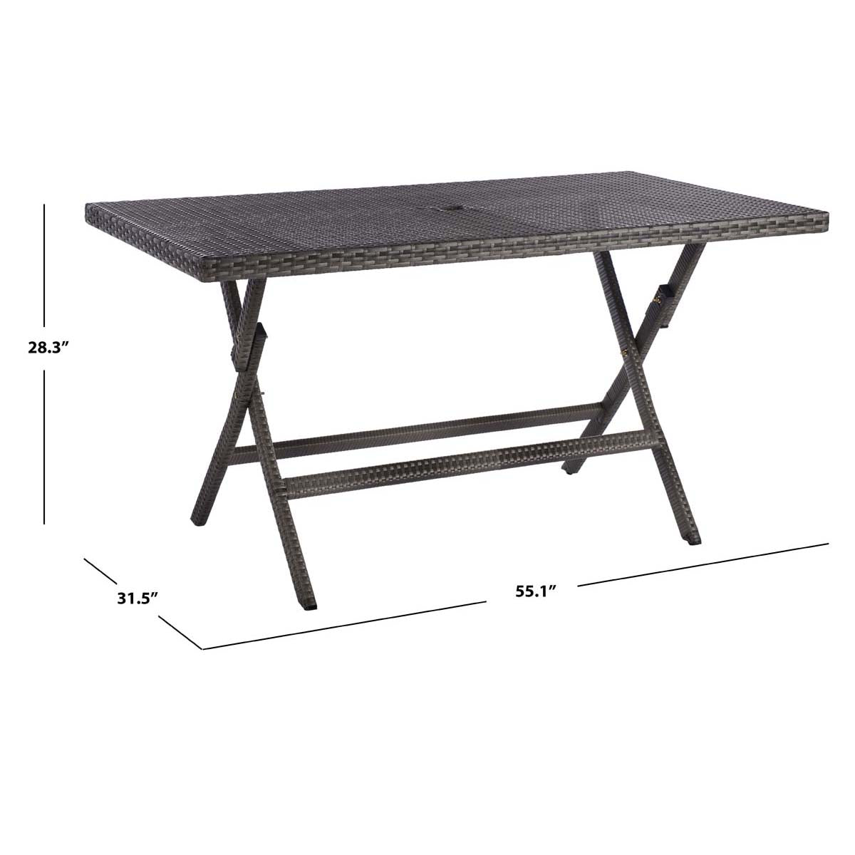 Akita Folding Table | Safavieh - PAT7503 - Grey
