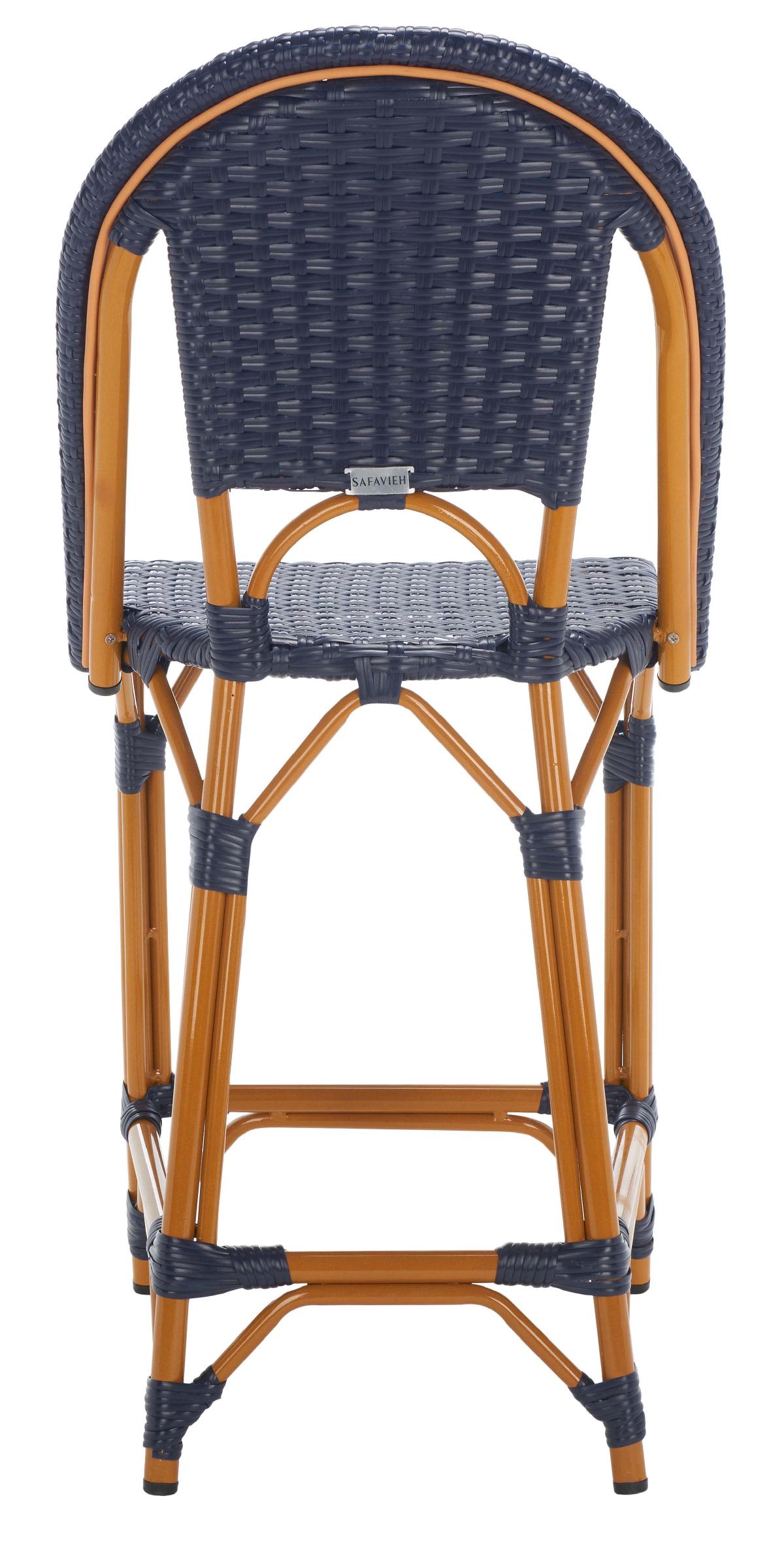 California Counter Stool | Safavieh - PAT7532 - Navy