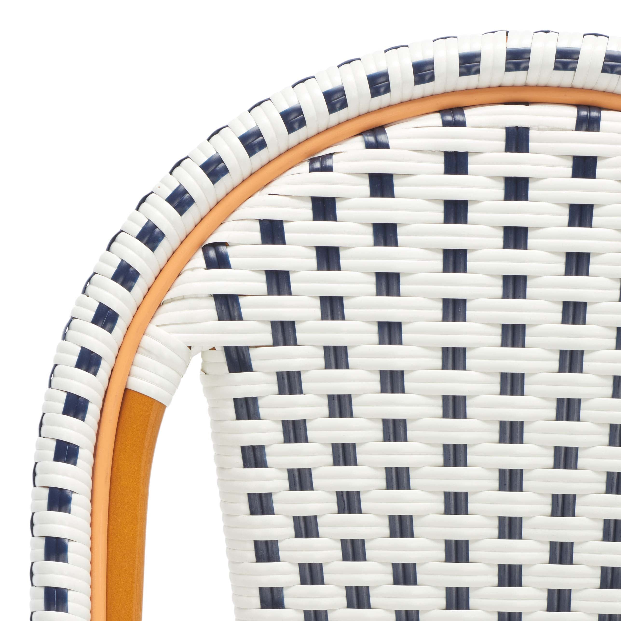 California Counter Stool | Safavieh - PAT7532 - White / Navy